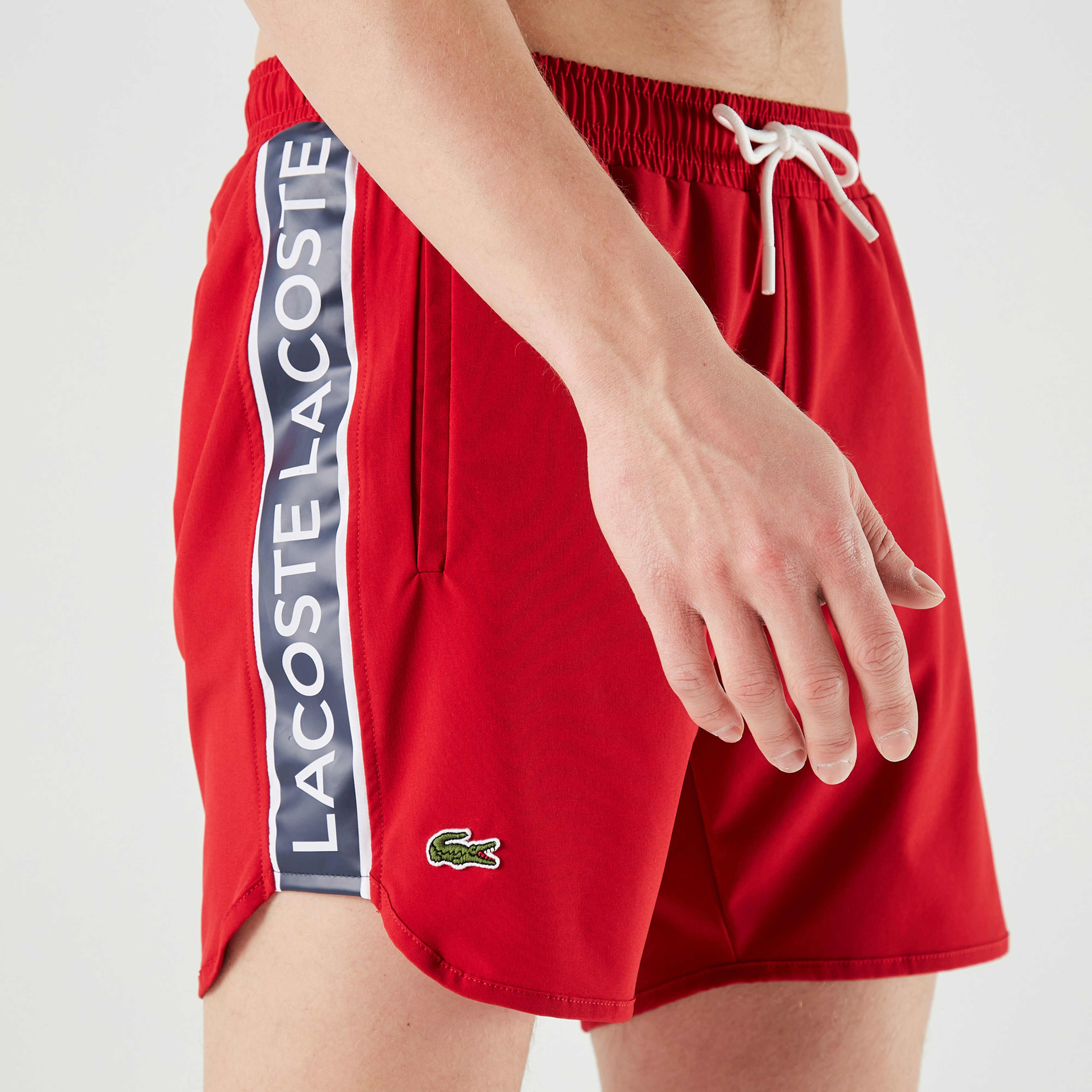 Lacoste Erkek Baskılı Kırmızı Mayo Şort