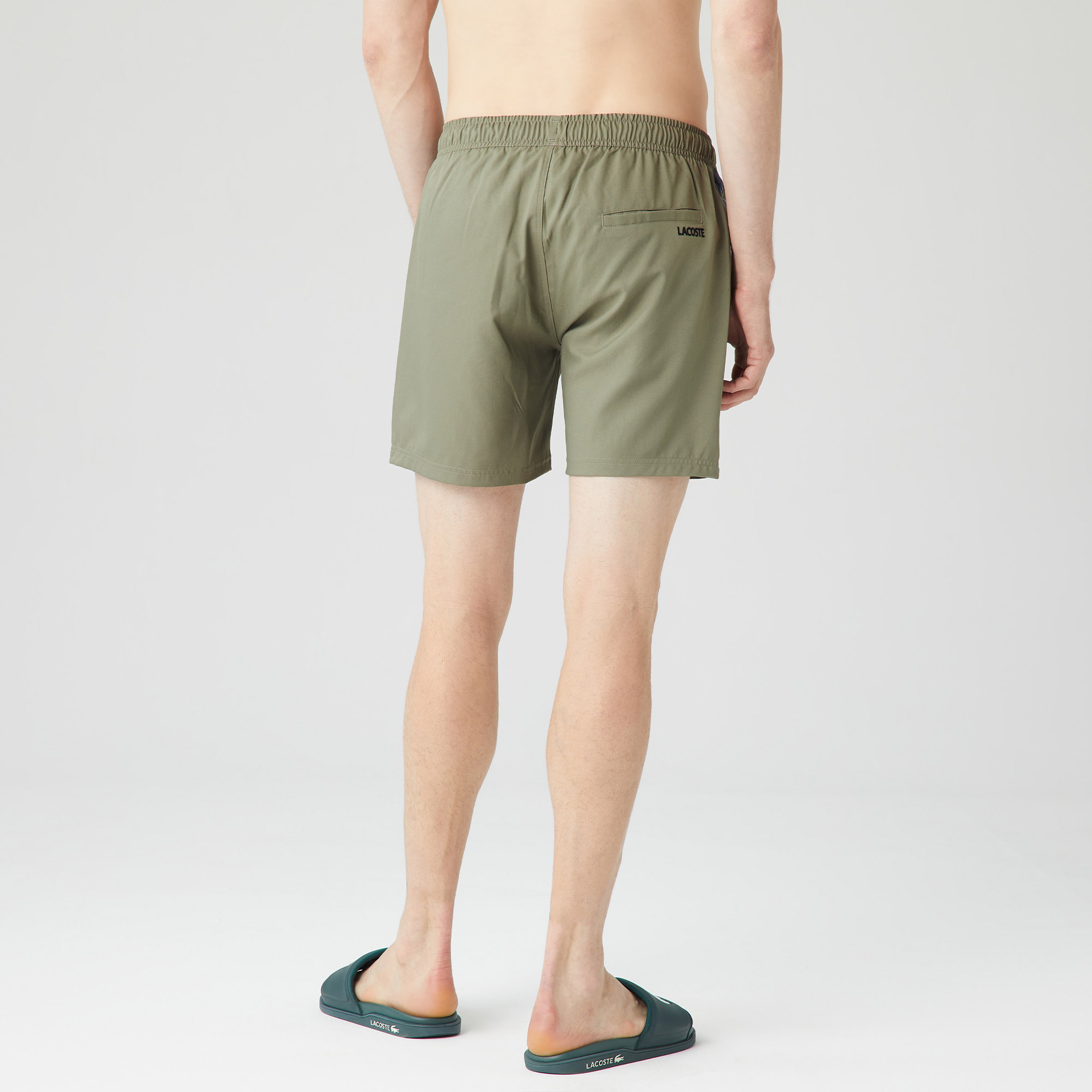 Lacoste Erkek Baskılı Yeşil Mayo Şort