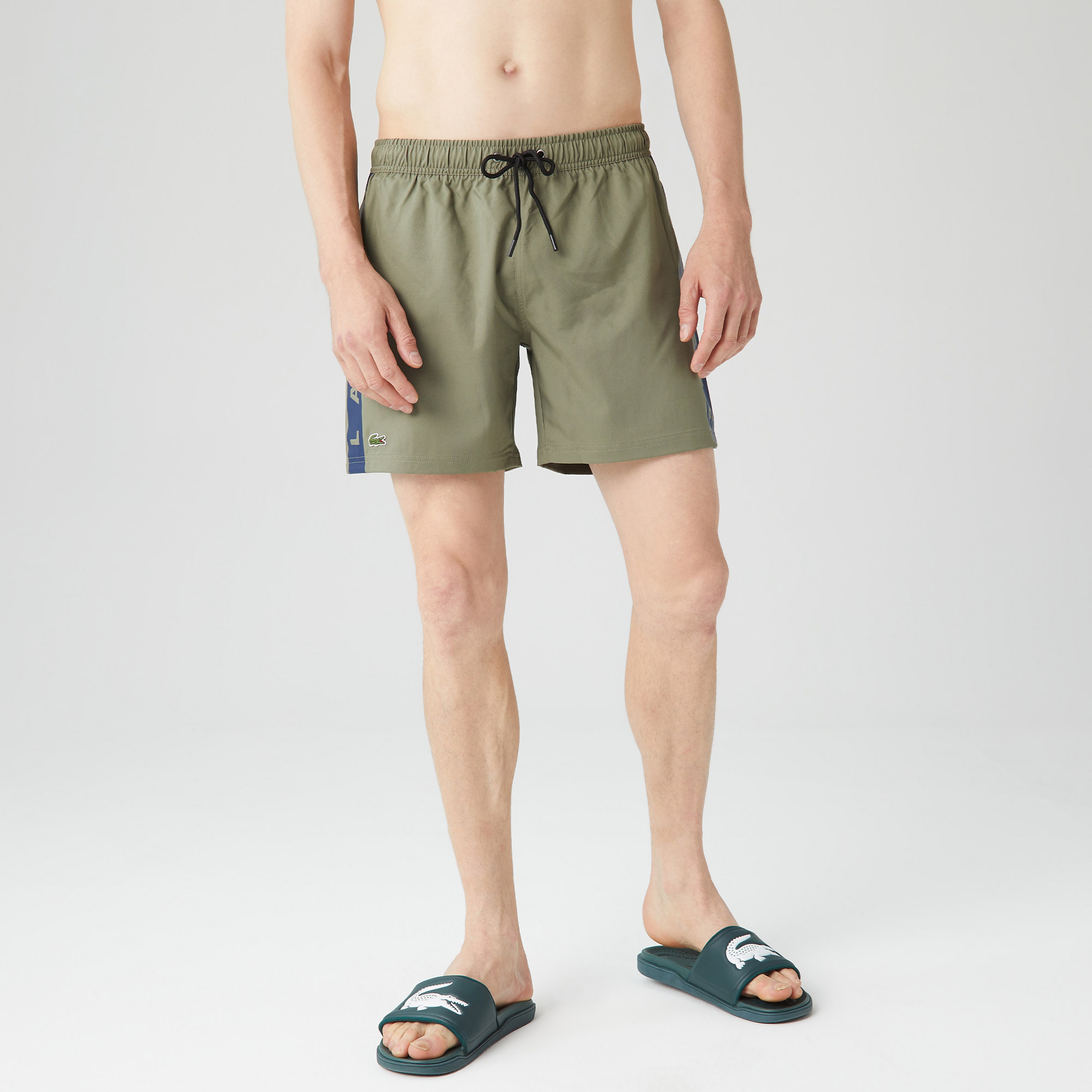 Lacoste Erkek Baskılı Yeşil Mayo Şort