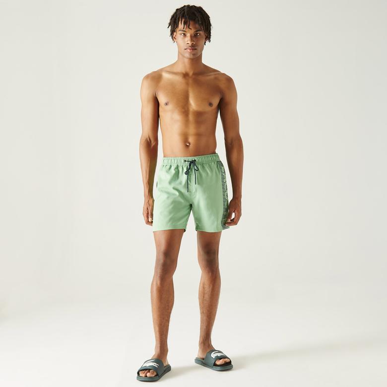 Lacoste Erkek Baskılı Yeşil Mayo Şort