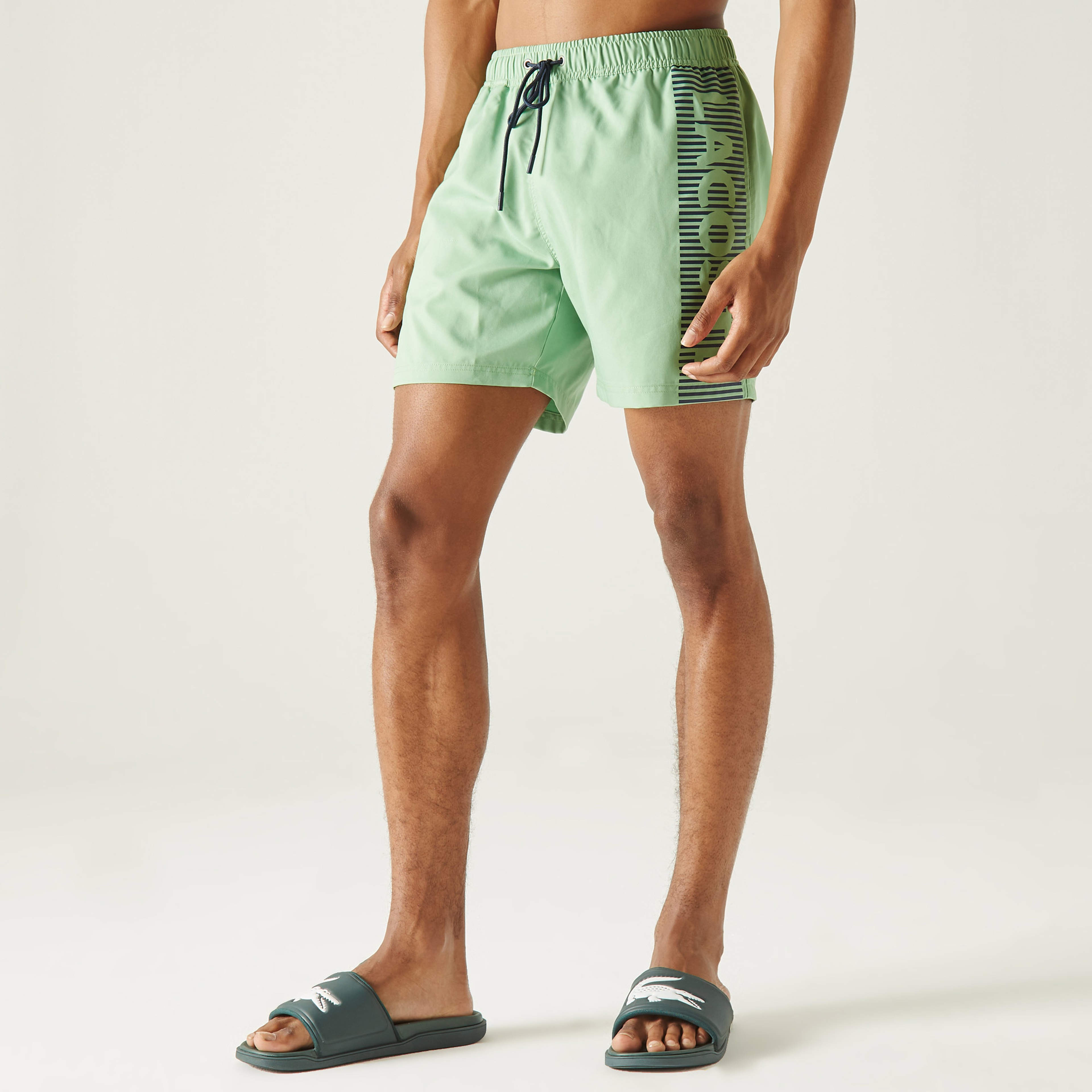 Lacoste Erkek Baskılı Yeşil Mayo Şort