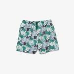 Lacoste Erkek Desenli Yeşil Mayo Şort