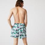 Lacoste Erkek Desenli Yeşil Mayo Şort