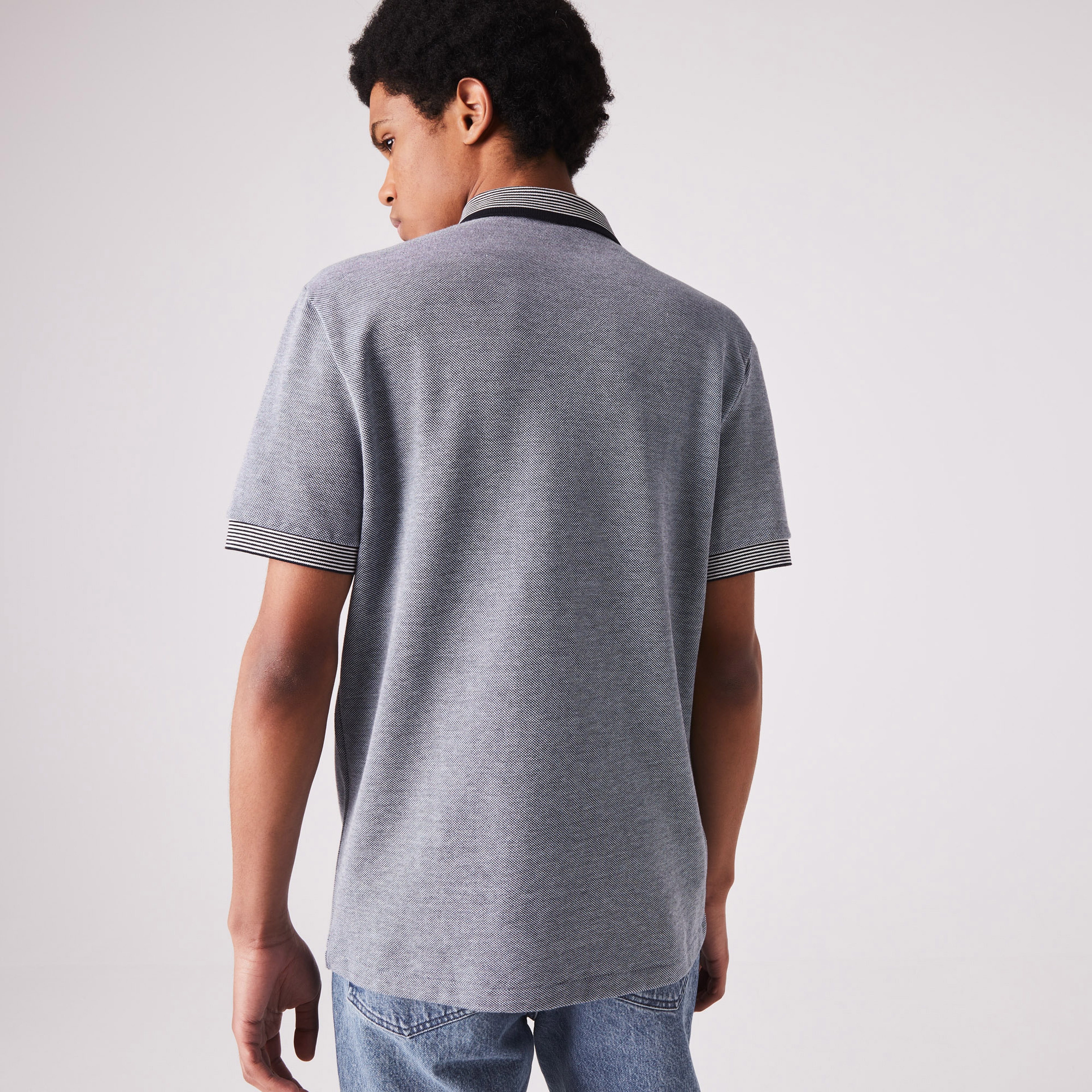 Lacoste Erkek Regular Fit Desenli Açık Mavi Polo