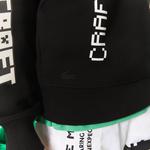 Lacoste X Minecraft Erkek Relaxed Fit Kapüşonlu Baskılı Siyah Sweatshirt