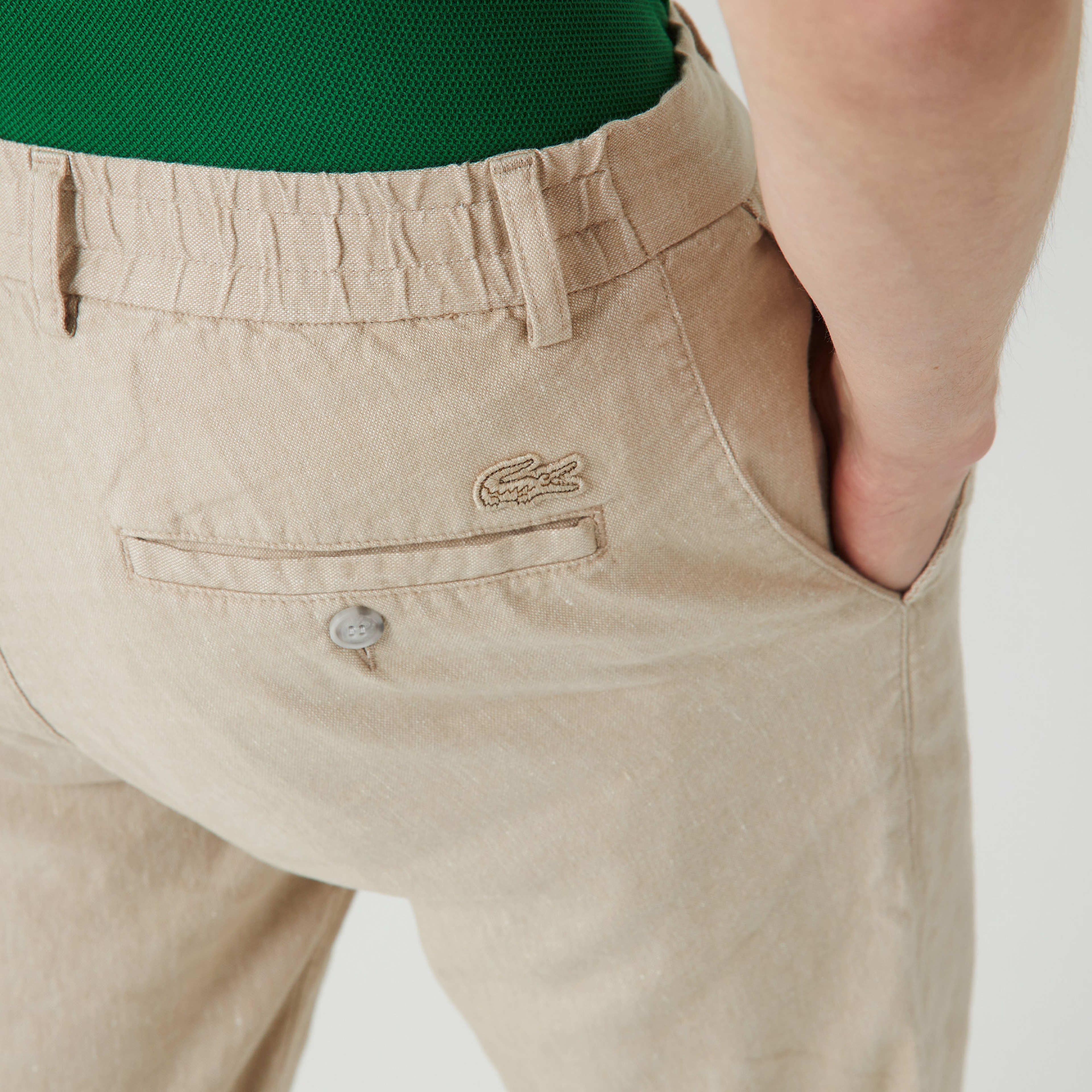 Erkek Slim Fit Krem Pantolon