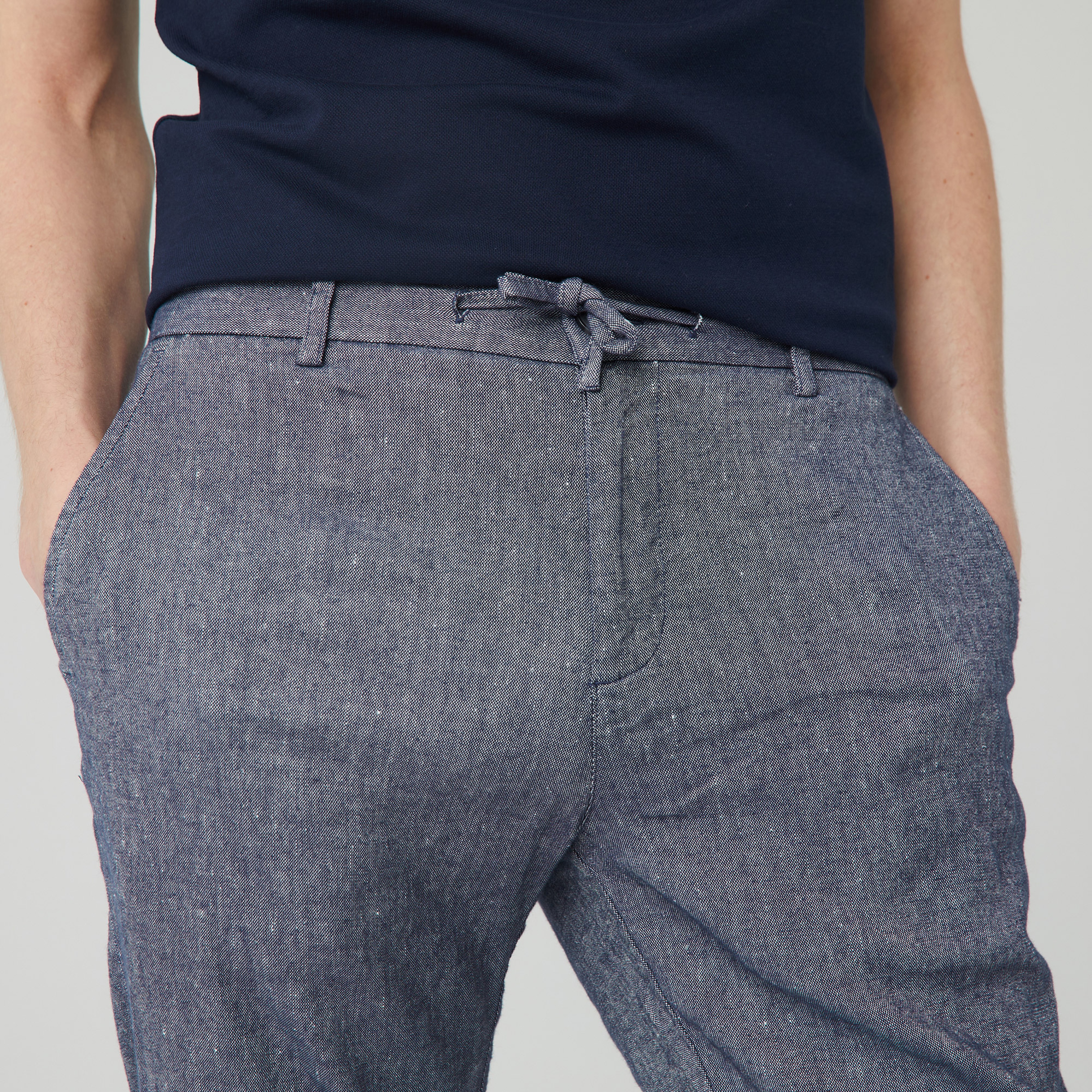 Erkek Slim Fit Lacivert Pantolon