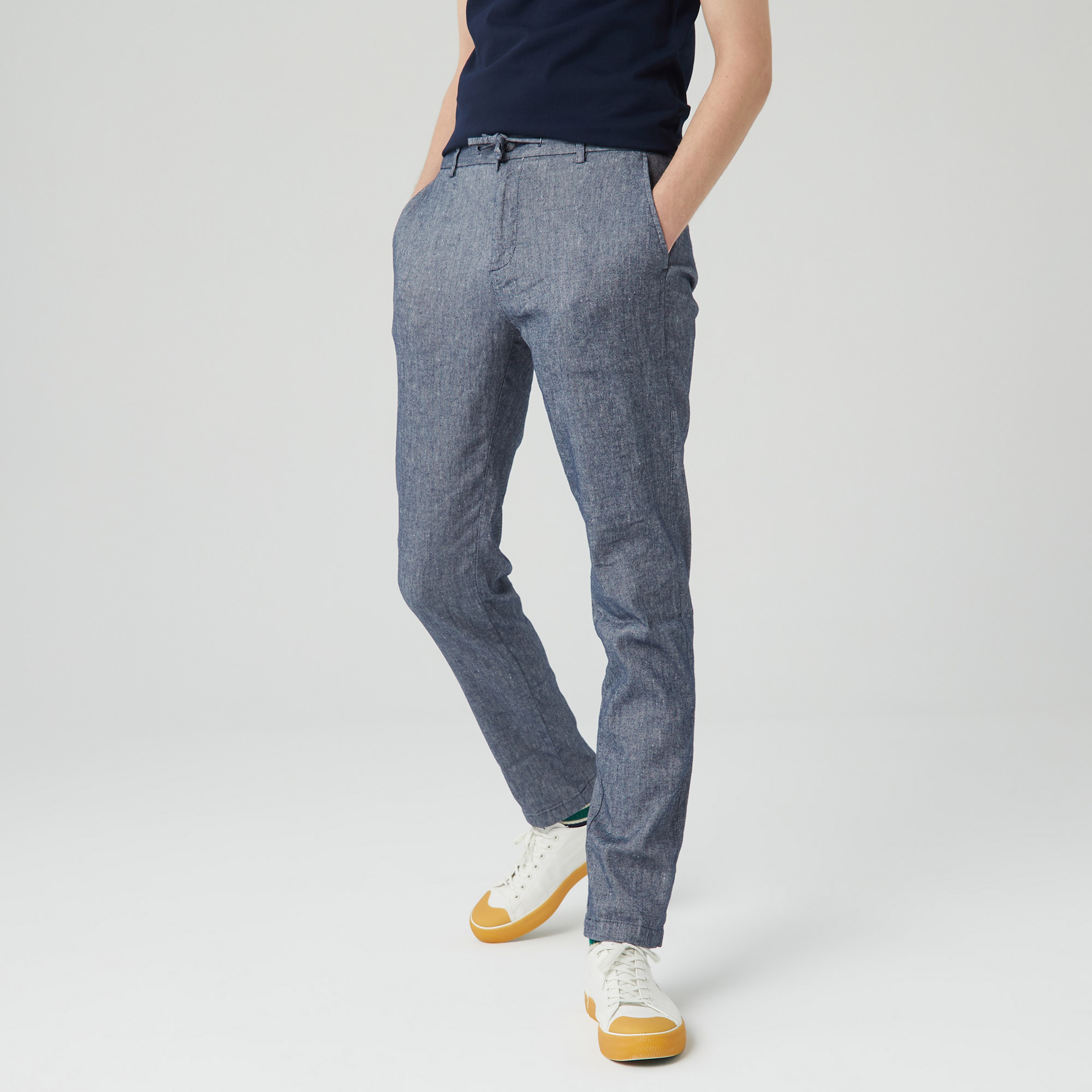 Erkek Slim Fit Lacivert Pantolon