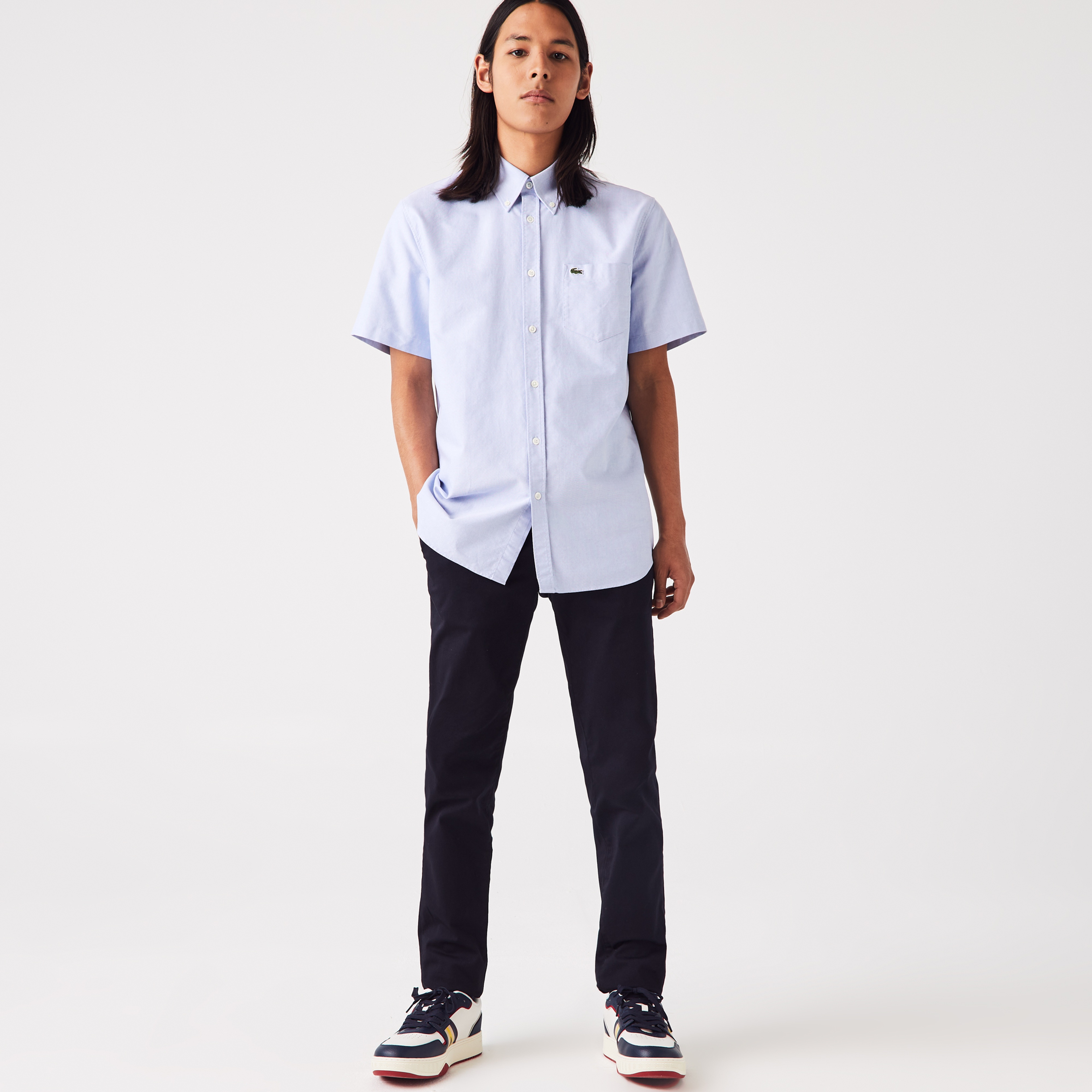 Erkek Slim Fit Chino Siyah Pantolon