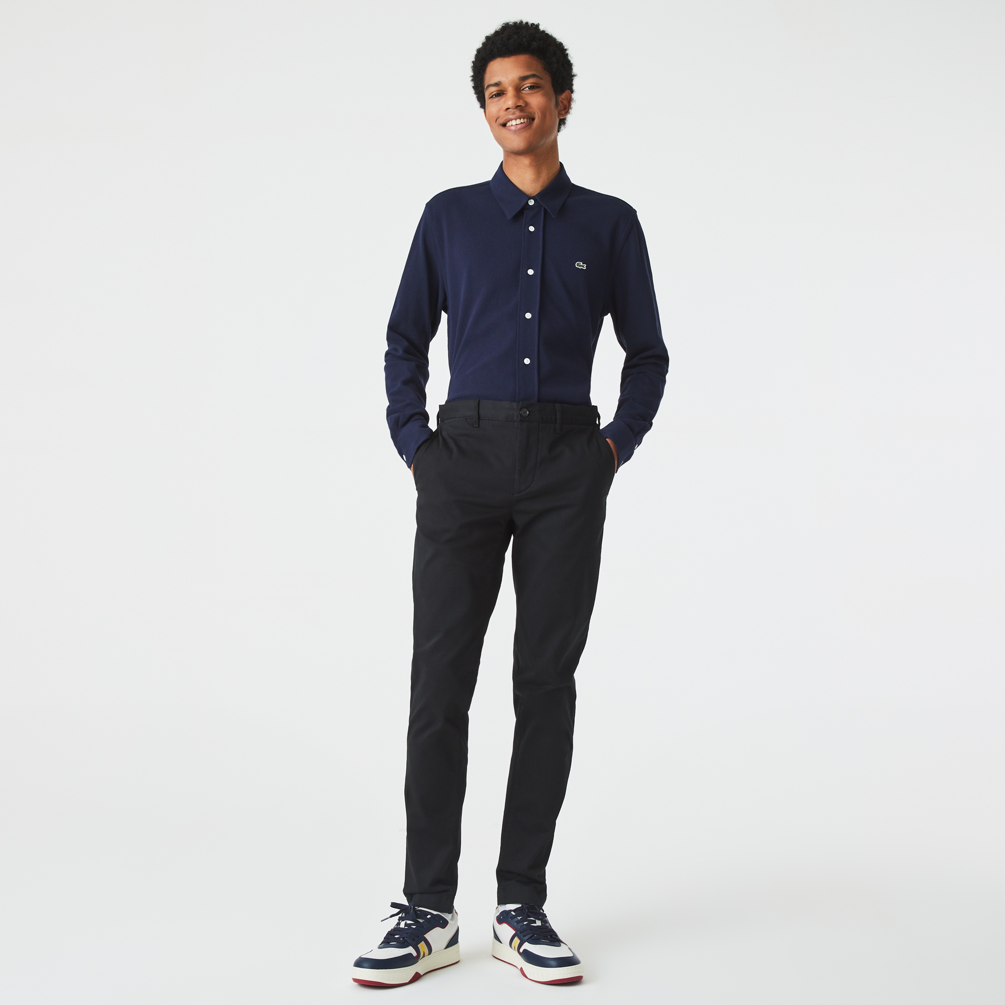 Erkek Slim Fit Siyah Pantolon