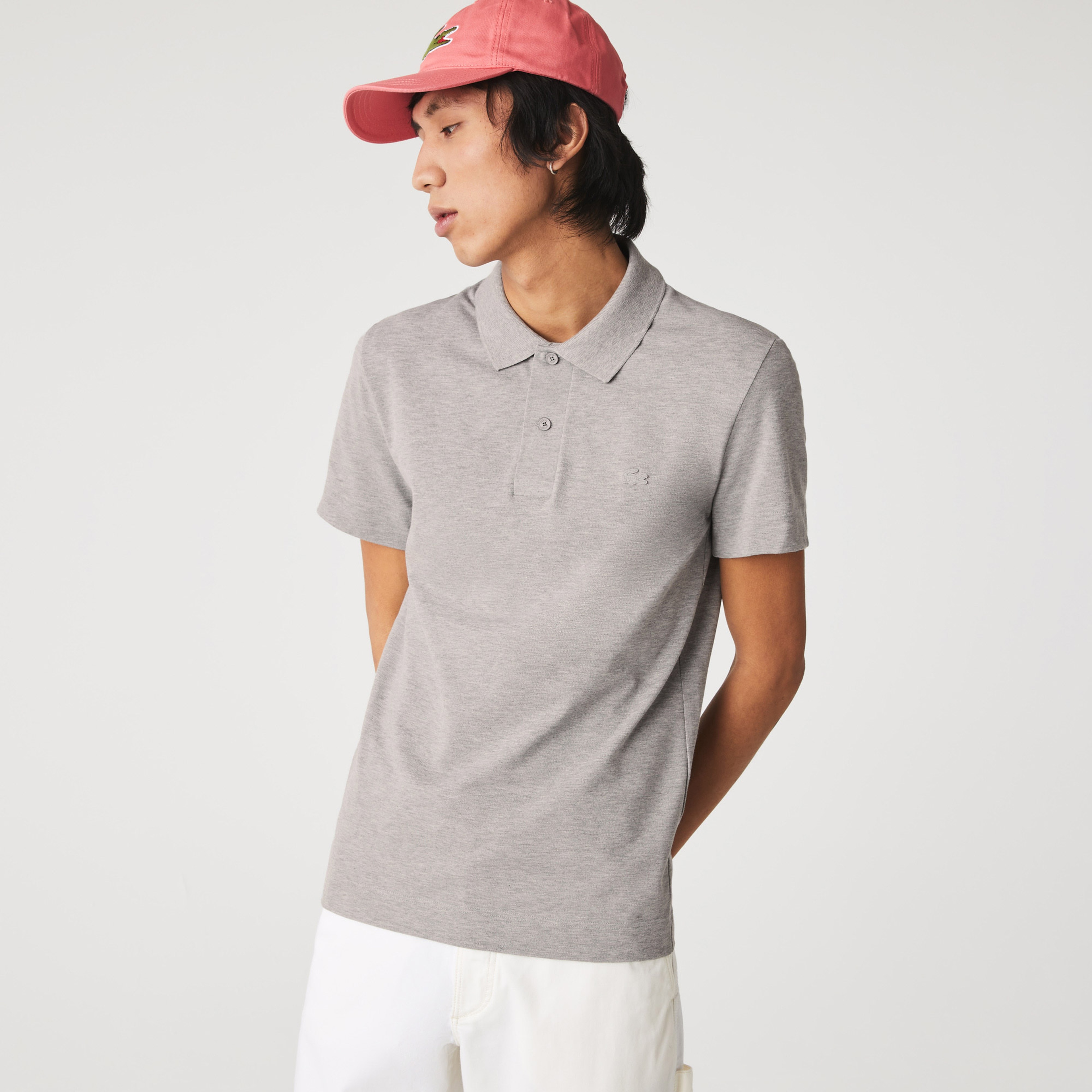 Lacoste Erkek Slim Fit Gri Polo