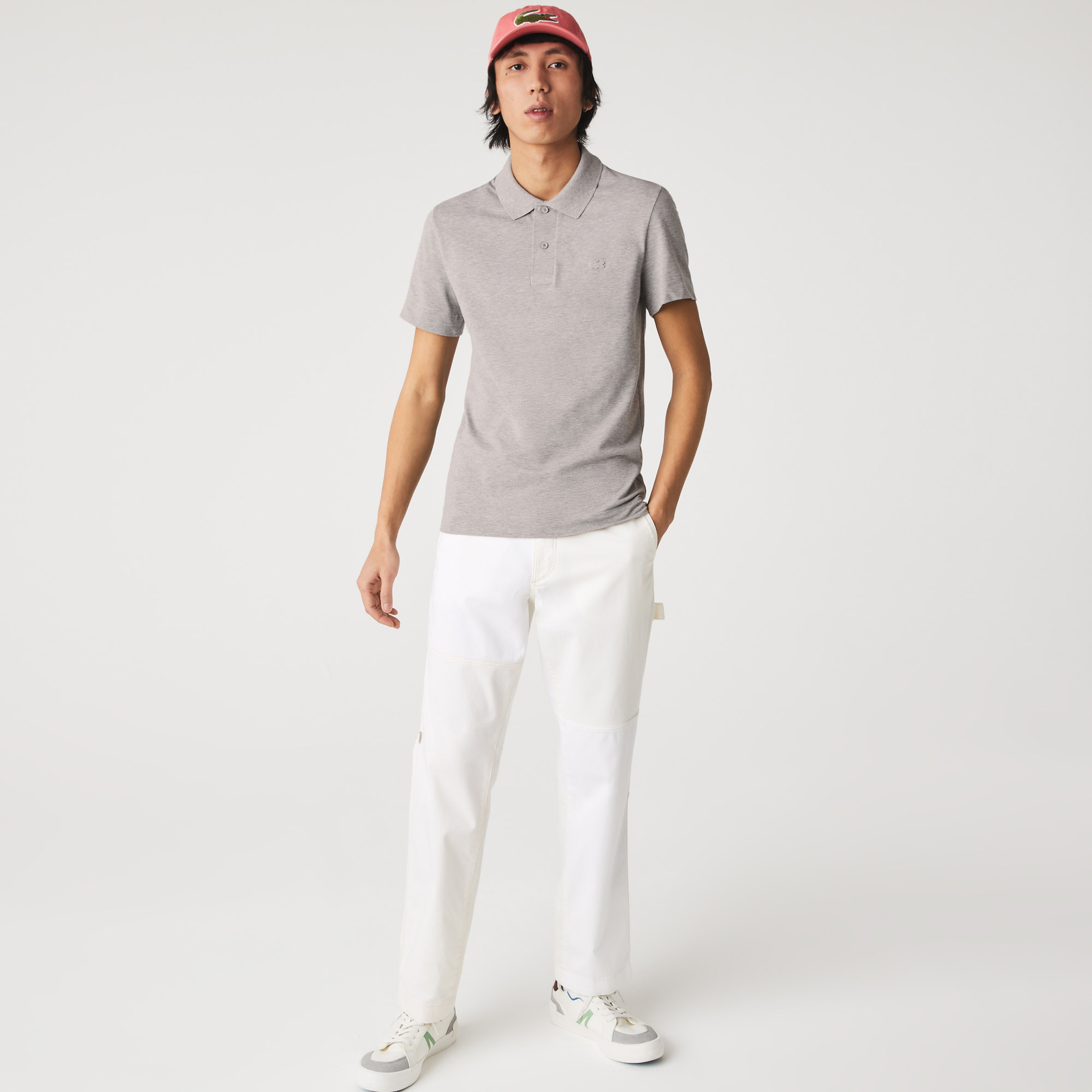 Lacoste Erkek Slim Fit Gri Polo