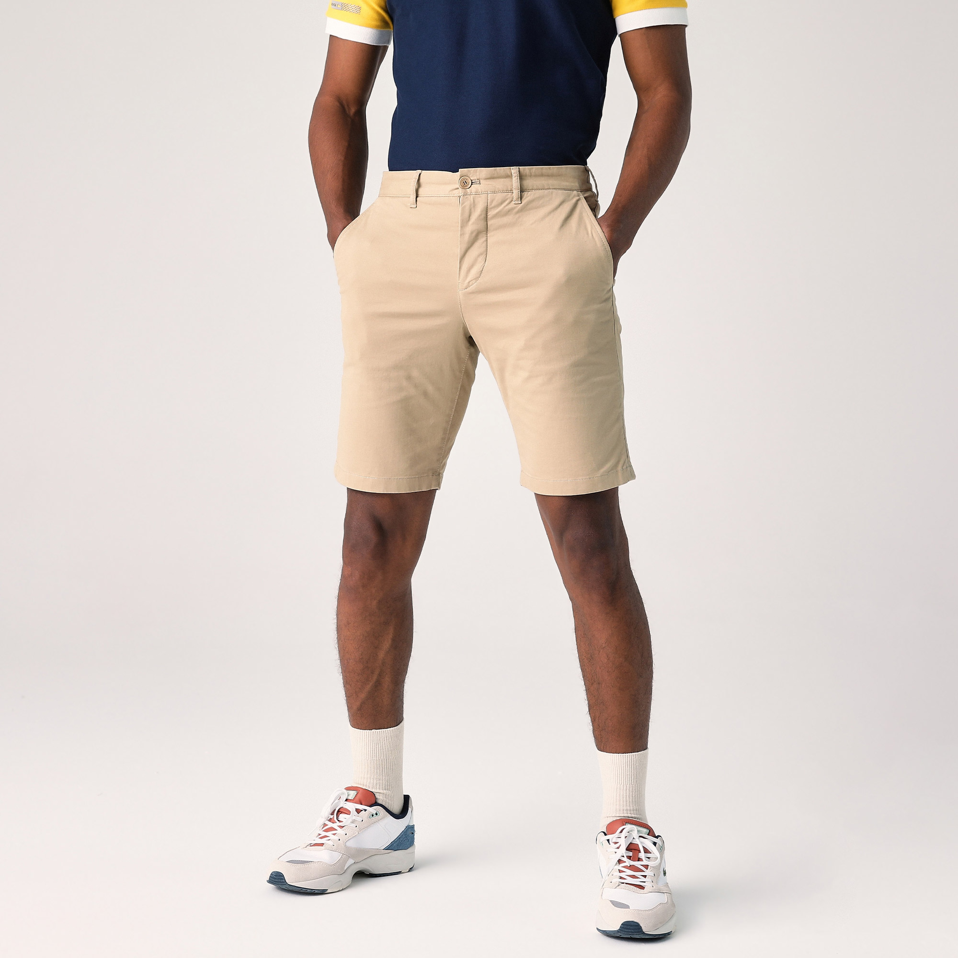 Lacoste Erkek Slim Fit Bej Bermuda