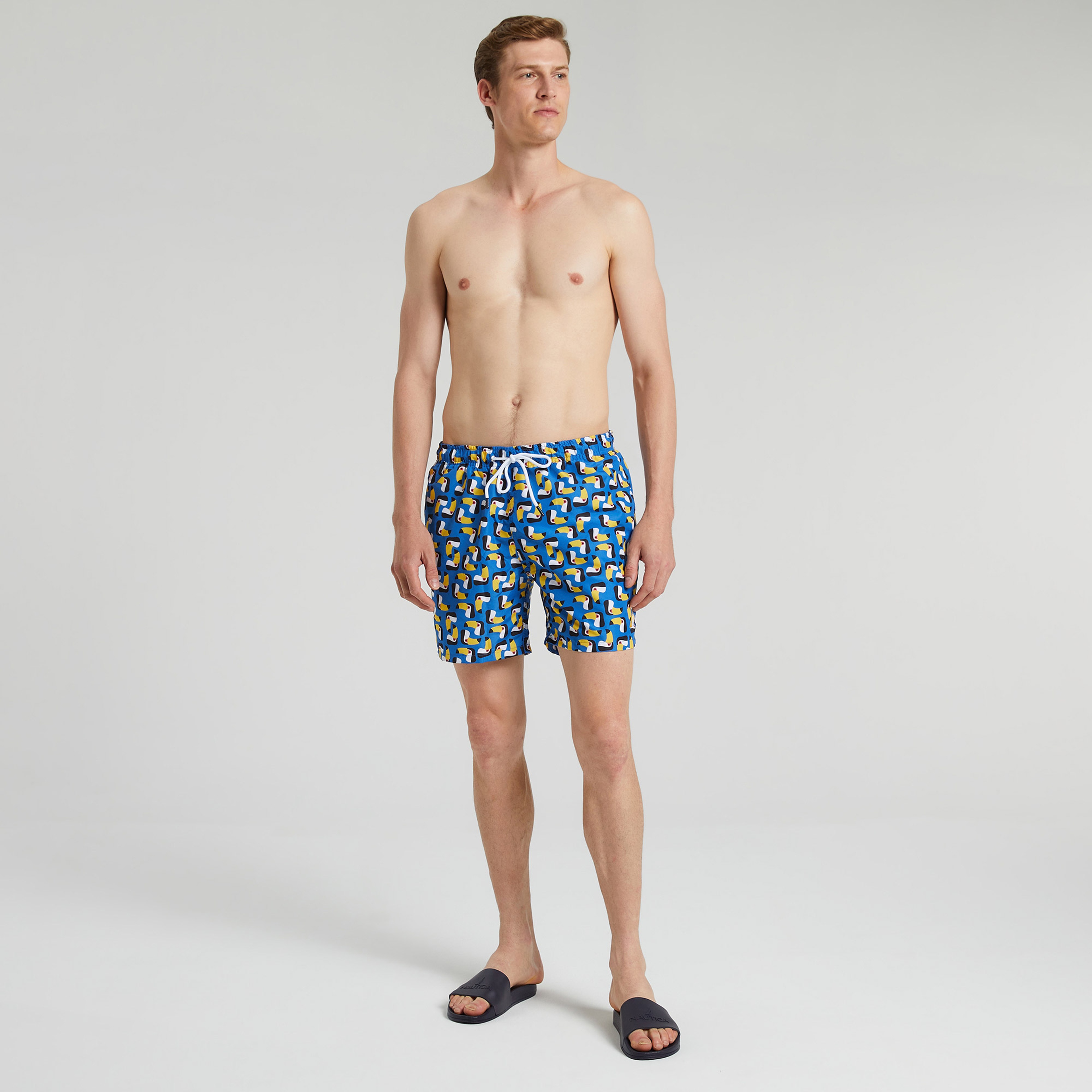 Nautica Standart Fit Erkek Mavi Mayo Şort