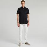 Nautica Erkek Siyah Slim Fit Kısa Kollu Gömlek