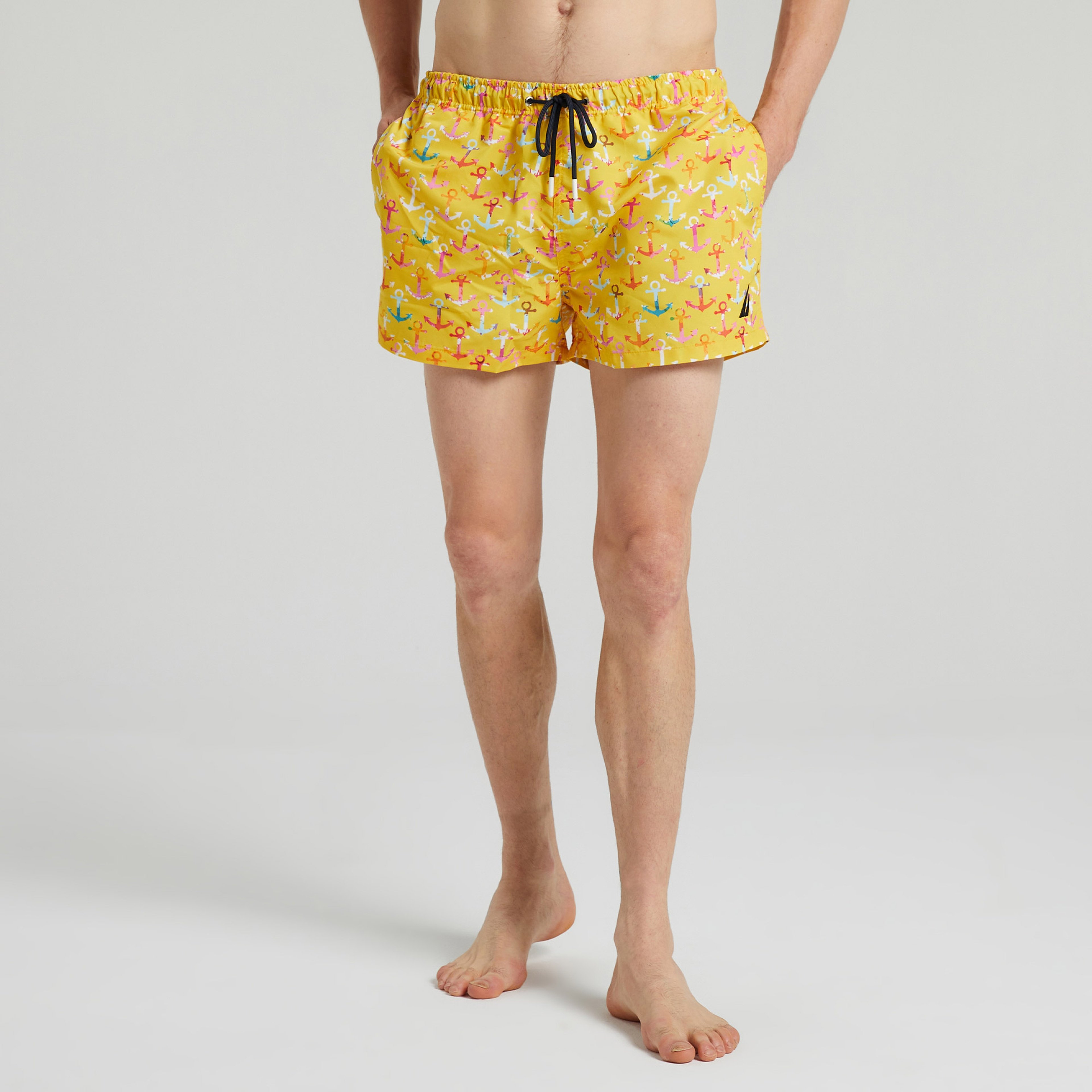 NAUTICA ERKEK SARI DESENLİ ŞORT MAYO