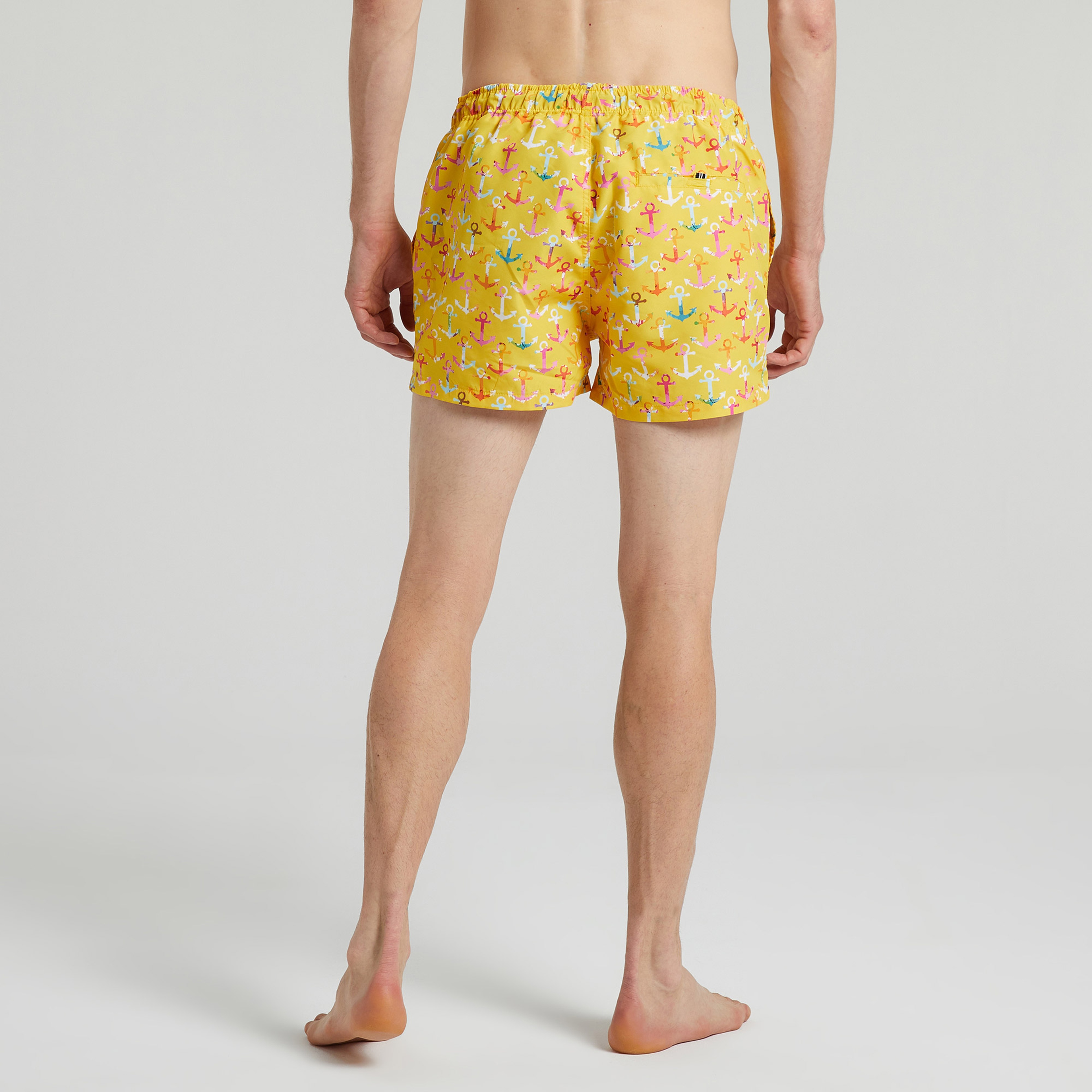 NAUTICA ERKEK SARI DESENLİ ŞORT MAYO