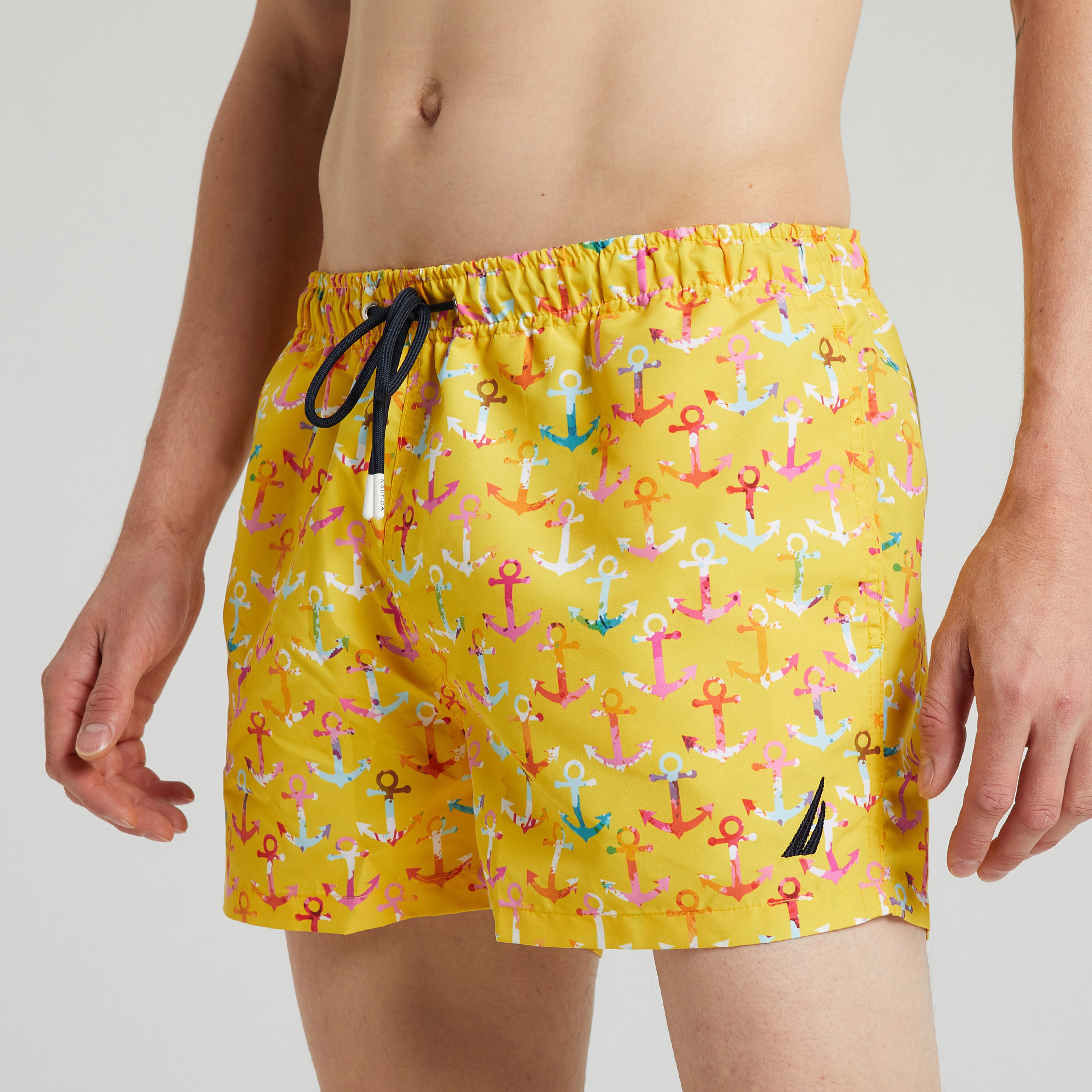 NAUTICA ERKEK SARI DESENLİ ŞORT MAYO