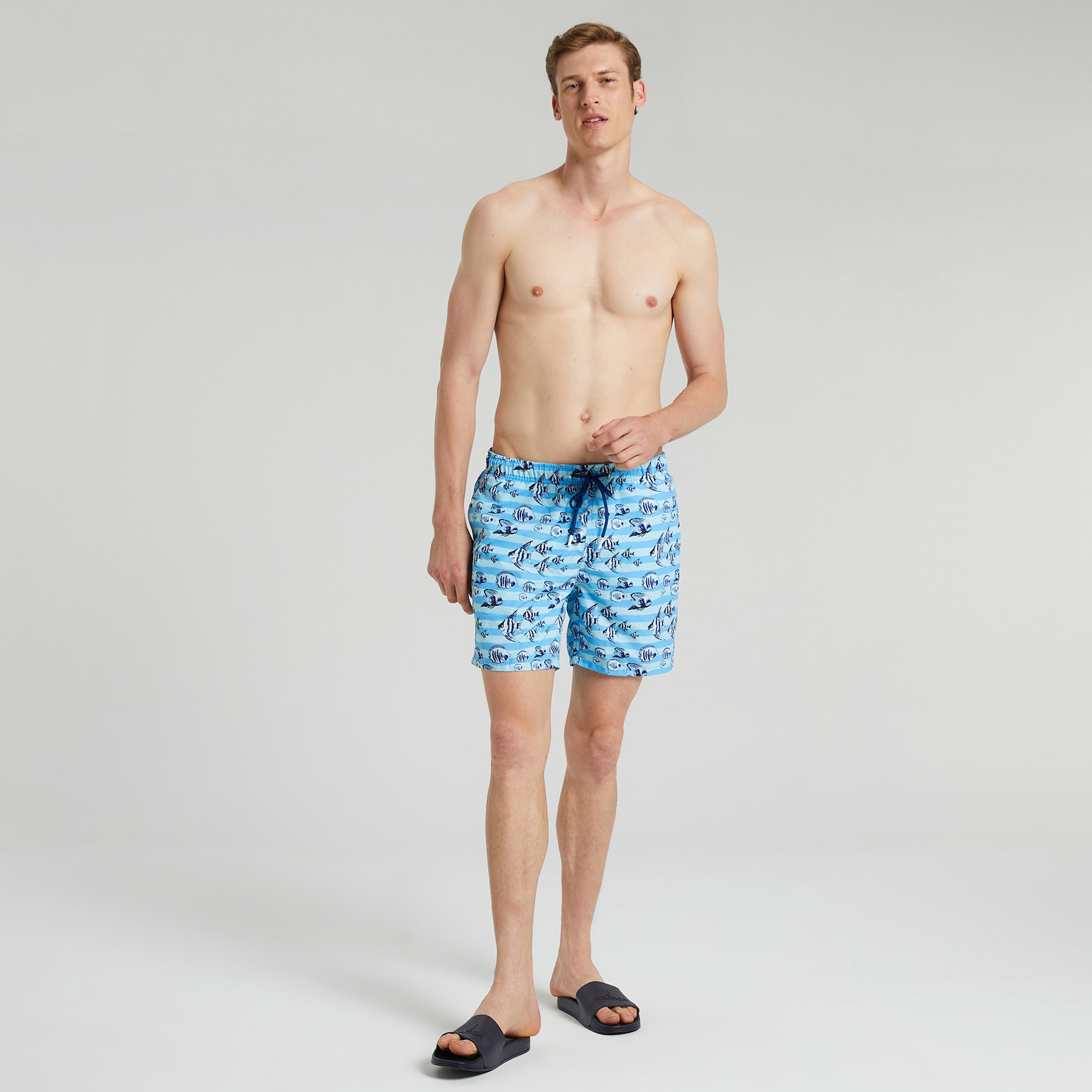 NAUTICA ERKEK MAVİ STANDART FIT ŞORT MAYO