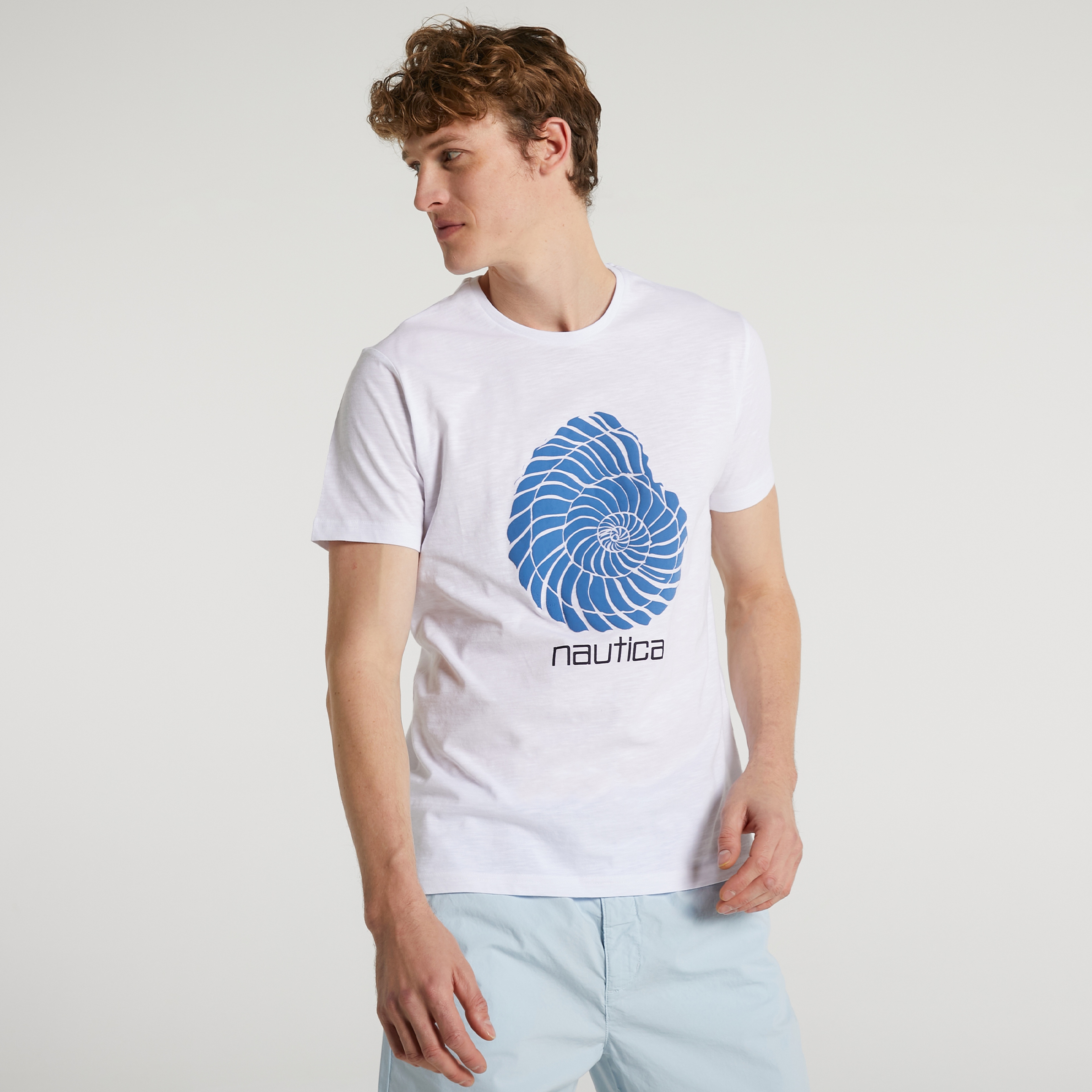 Nautica Standart Fit Erkek Beyaz T-shirt