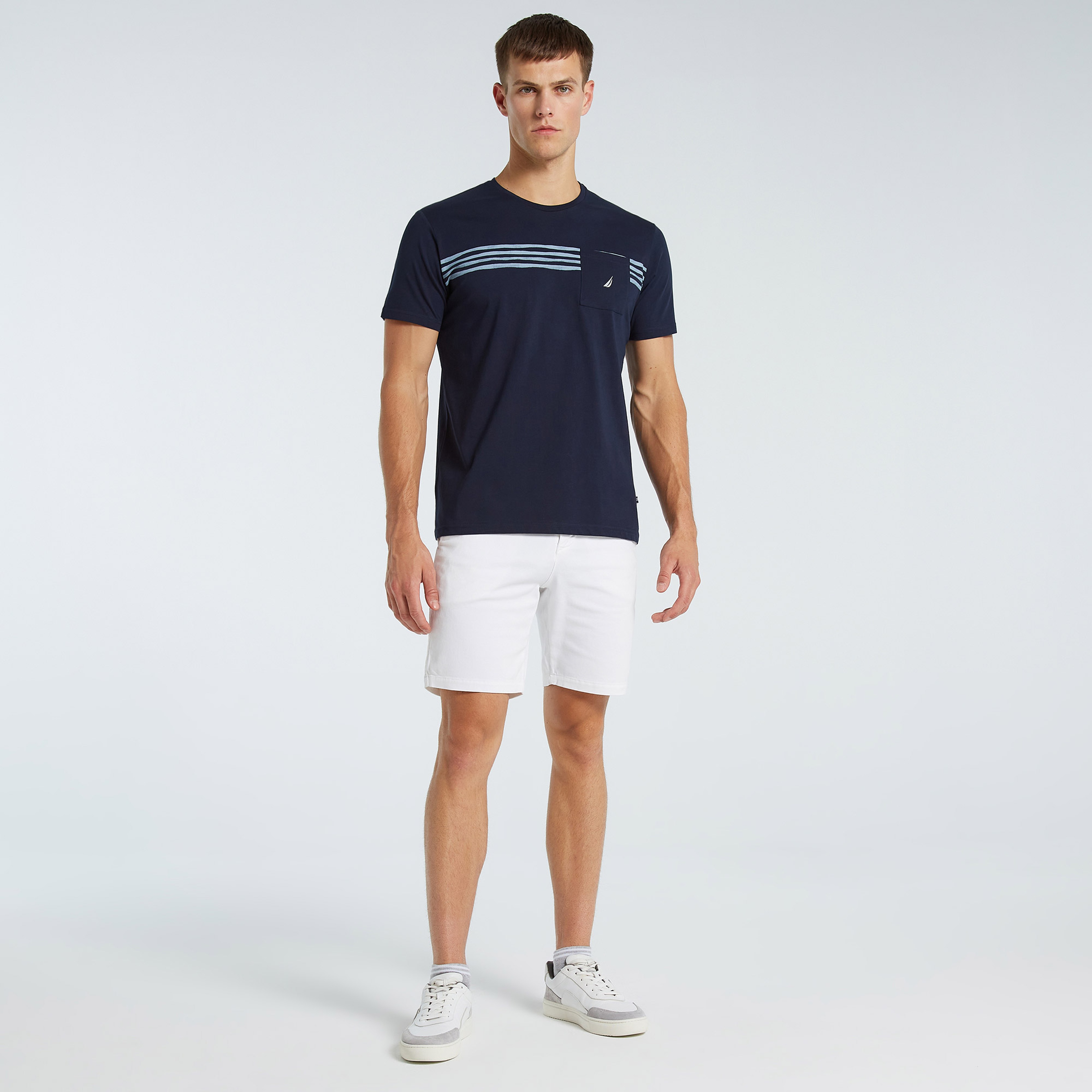 NAUTICA ERKEK LACİVERT STANDART FIT KISA KOLLU T-SHIRT