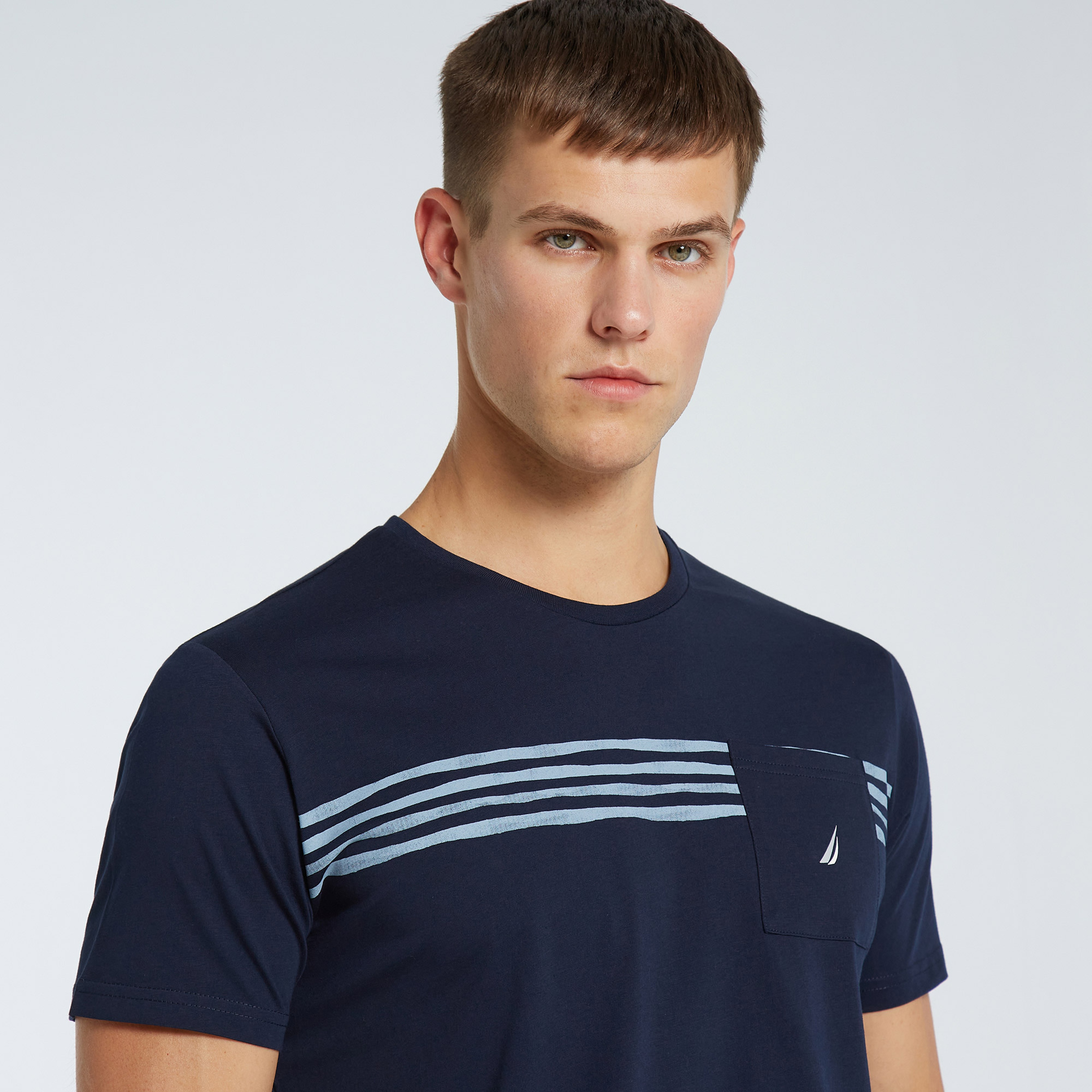 NAUTICA ERKEK LACİVERT STANDART FIT KISA KOLLU T-SHIRT