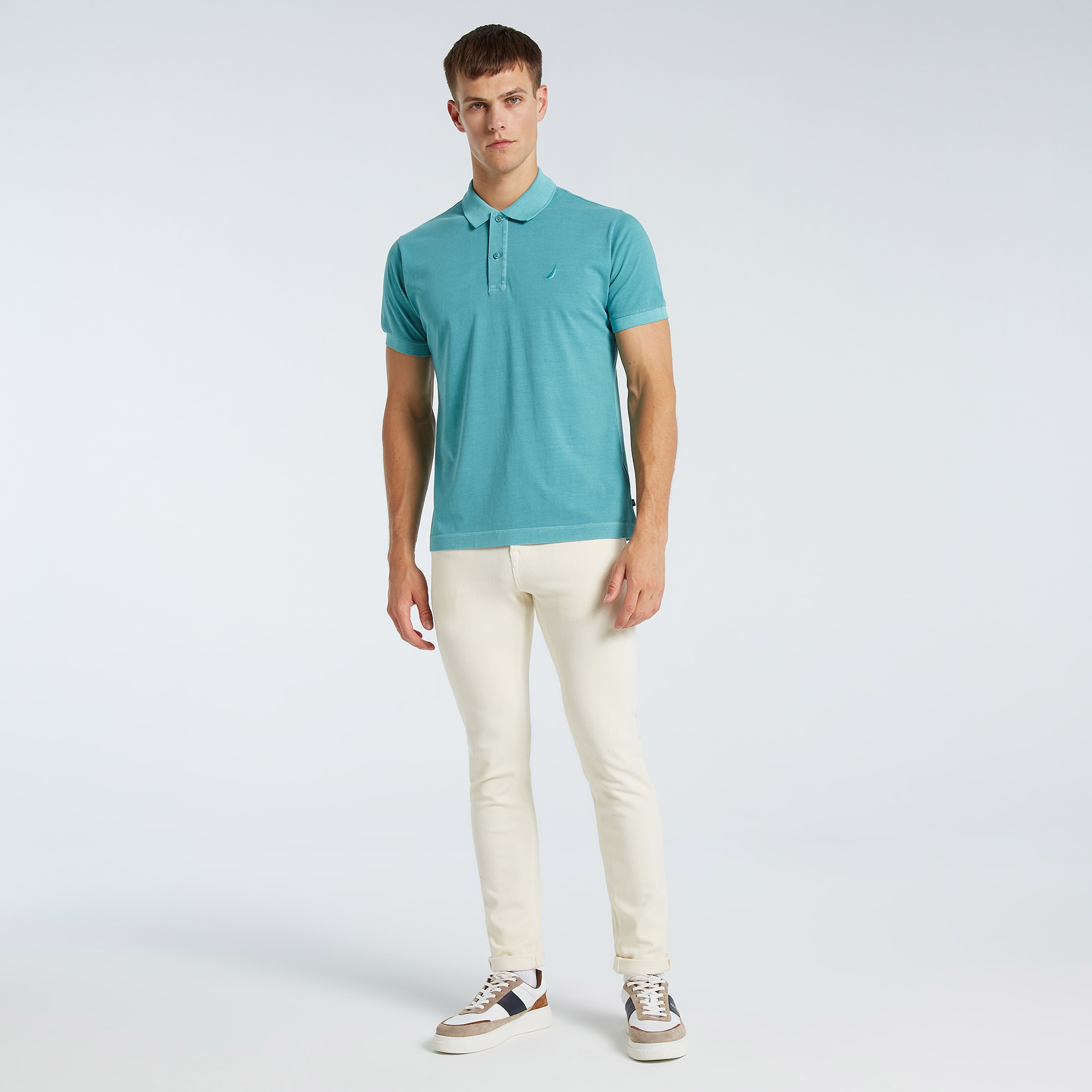 Nautica Erkek Mavi Classic Fit Kısa Kollu Polo