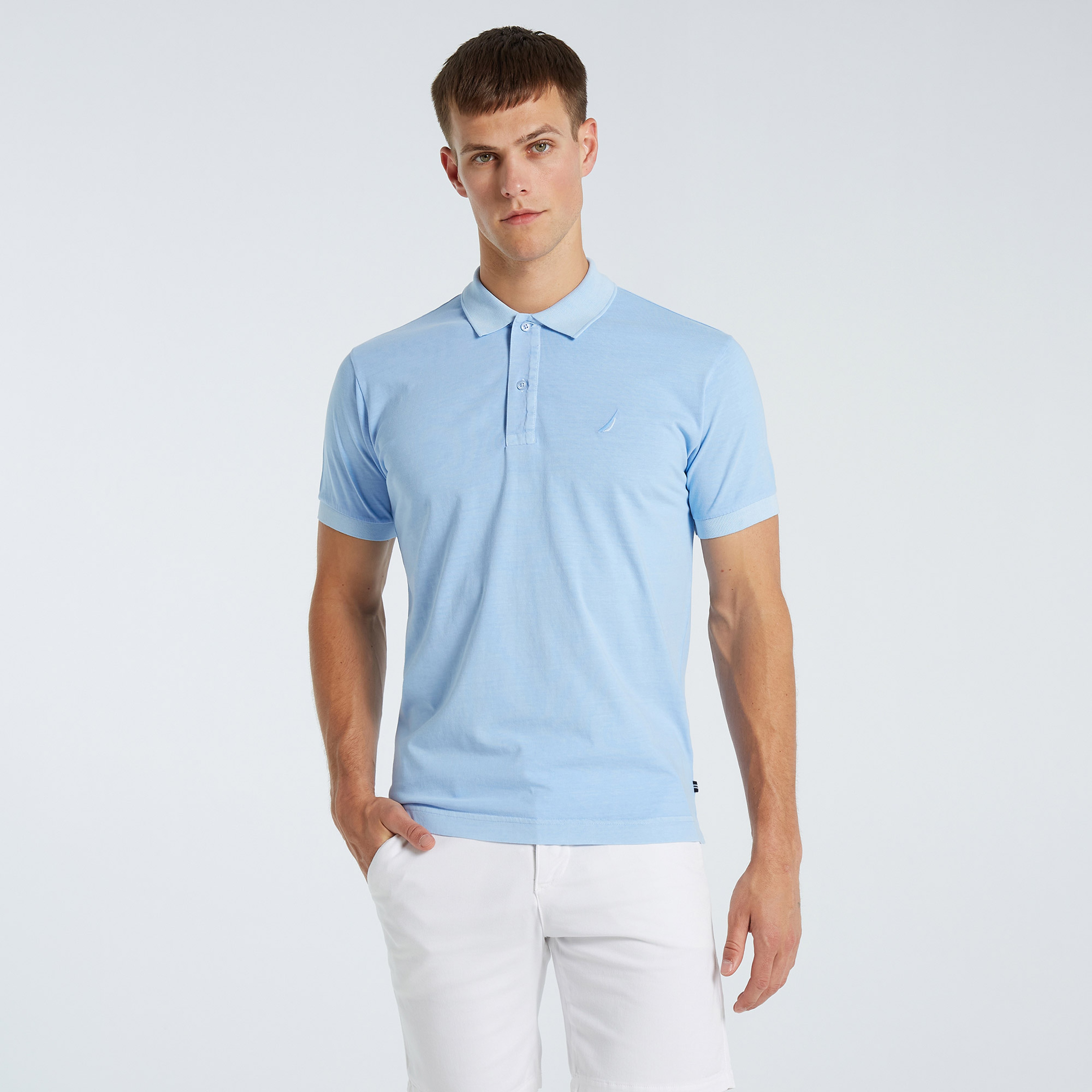 Nautica Erkek Mavi Classic Fit Kısa Kollu Polo