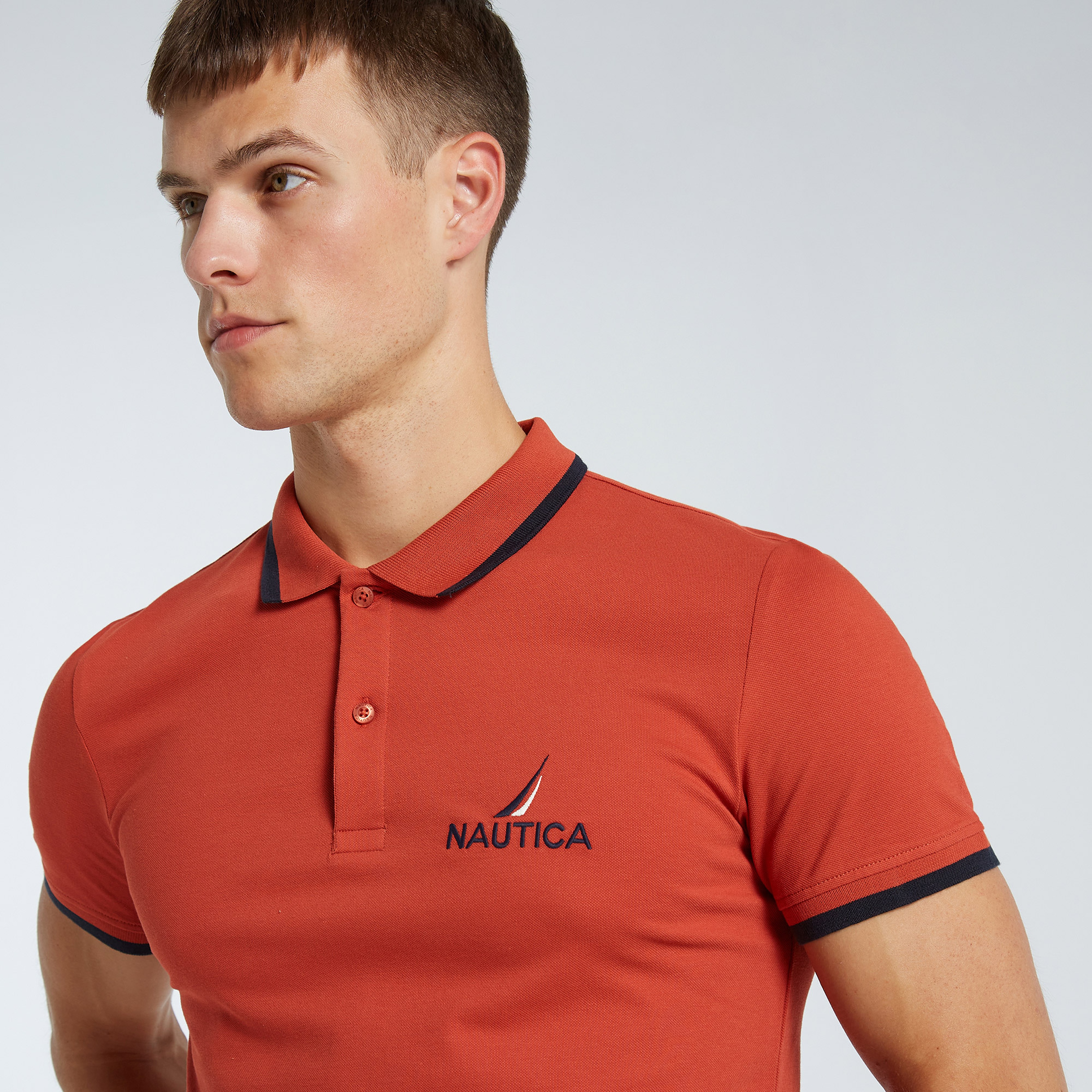 Nautica Slim Fit Erkek Kırmızı Polo