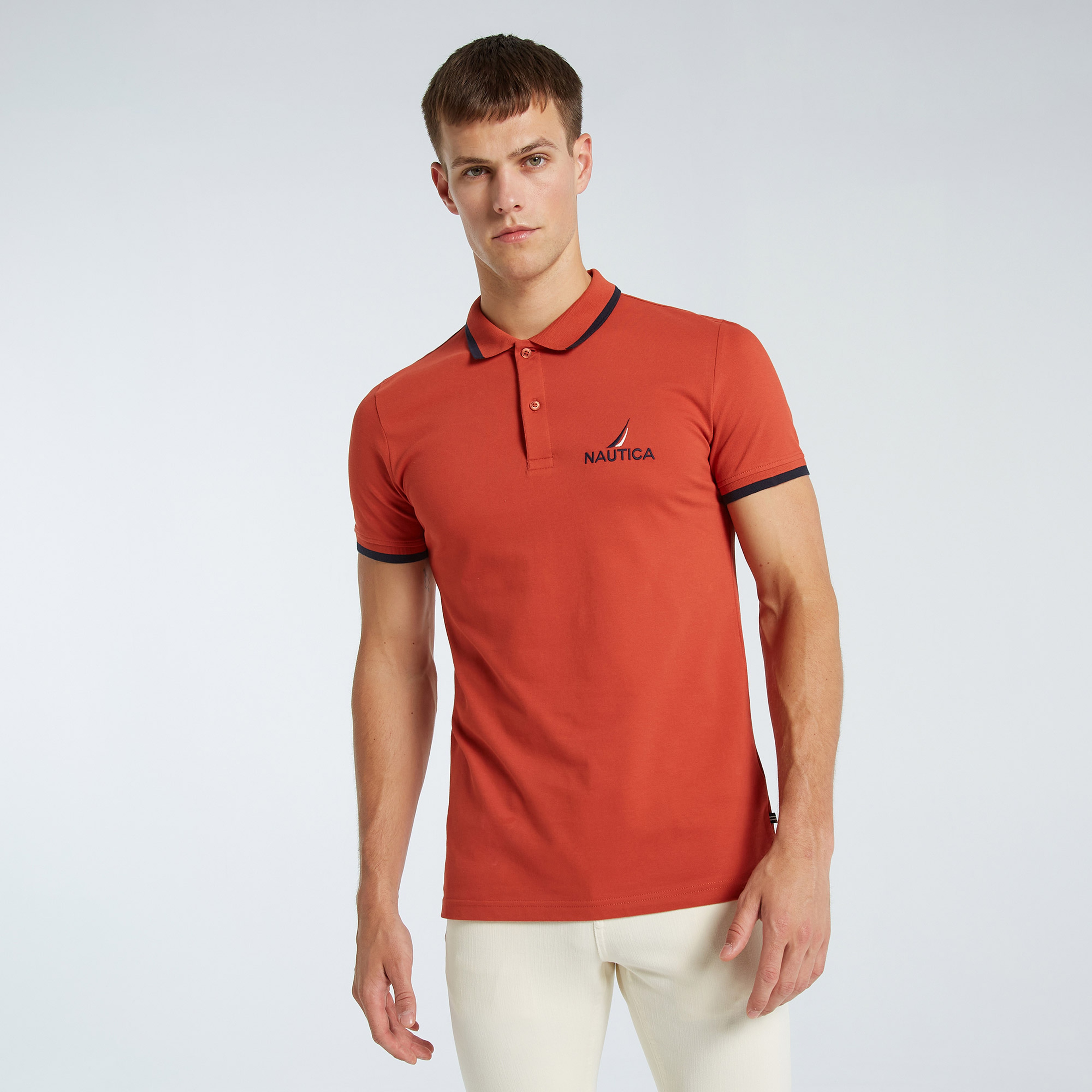 Nautica Slim Fit Erkek Kırmızı Polo
