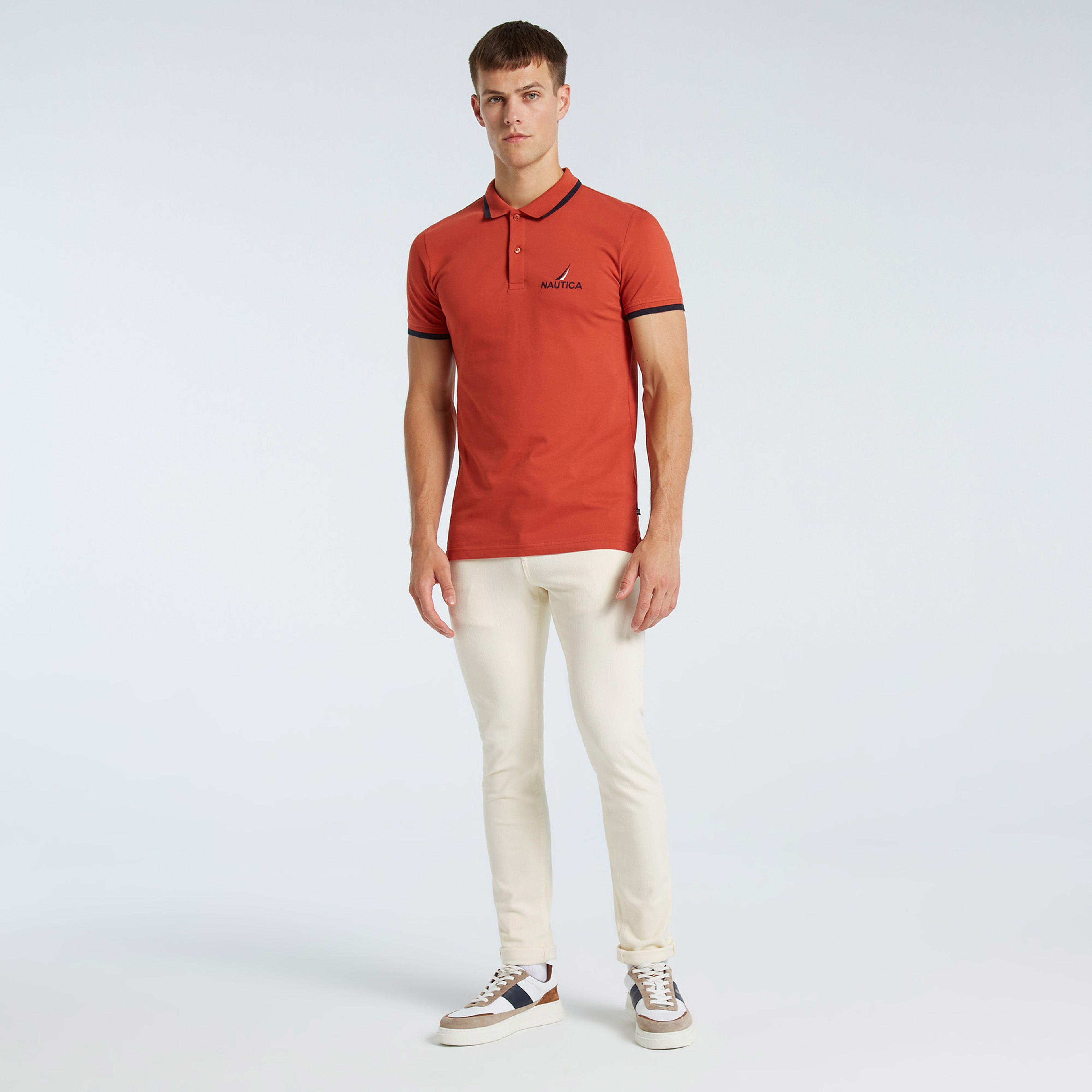 Nautica Slim Fit Erkek Kırmızı Polo