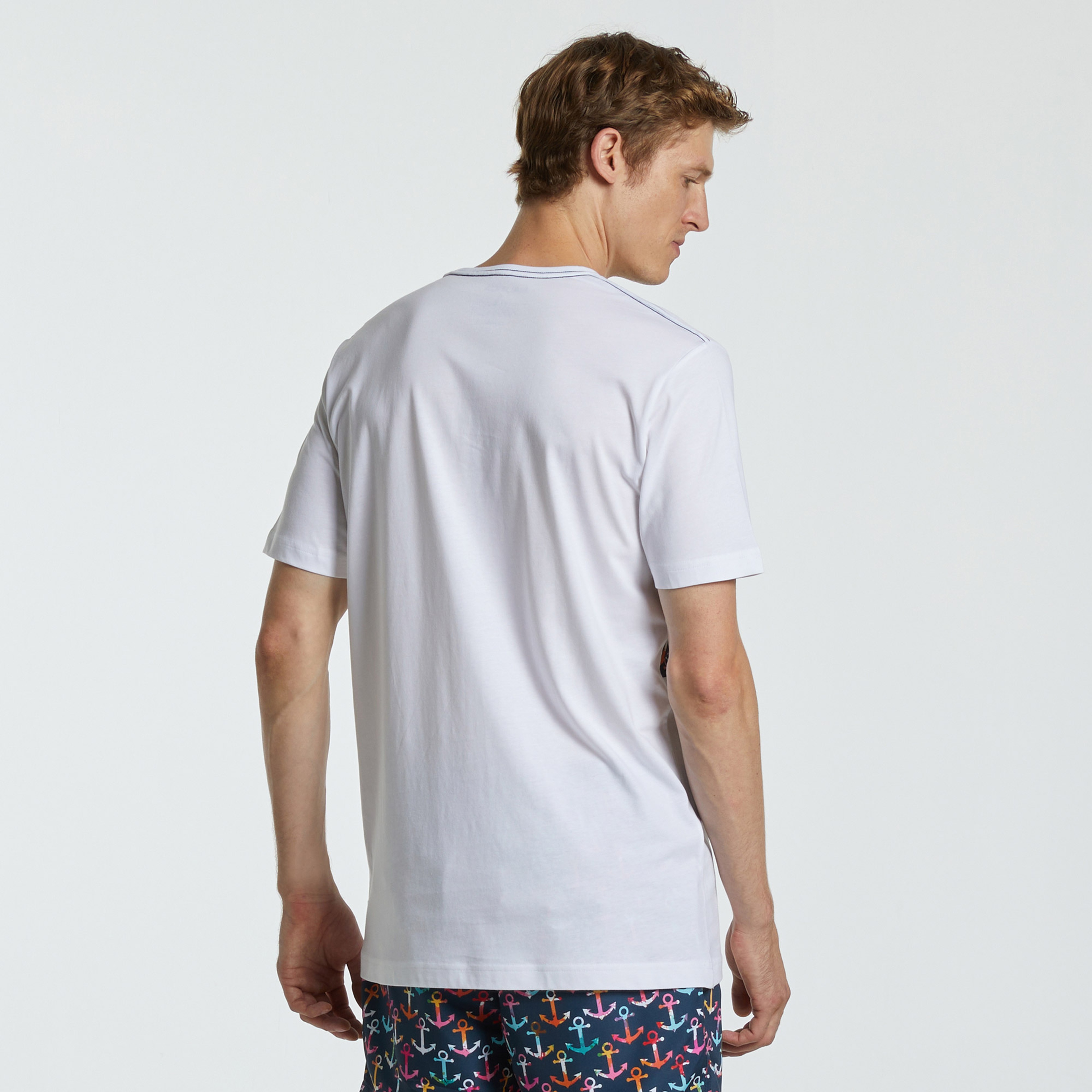 NAUTICA ERKEK BEYAZ STANDART FIT KISA KOLLU T-SHIRT