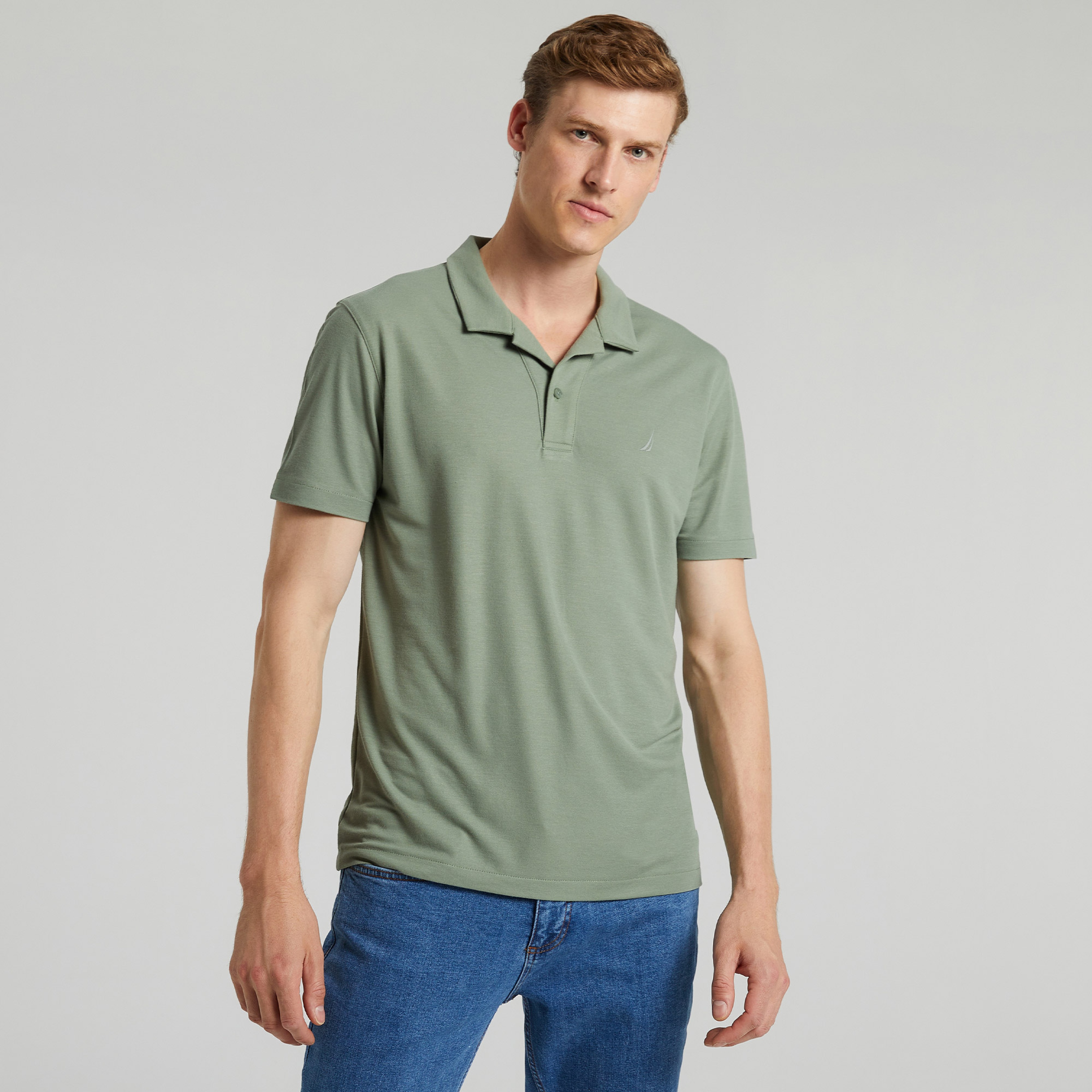 NAUTICA ERKEK YEŞİL SLIM FIT KISA KOLLU POLO