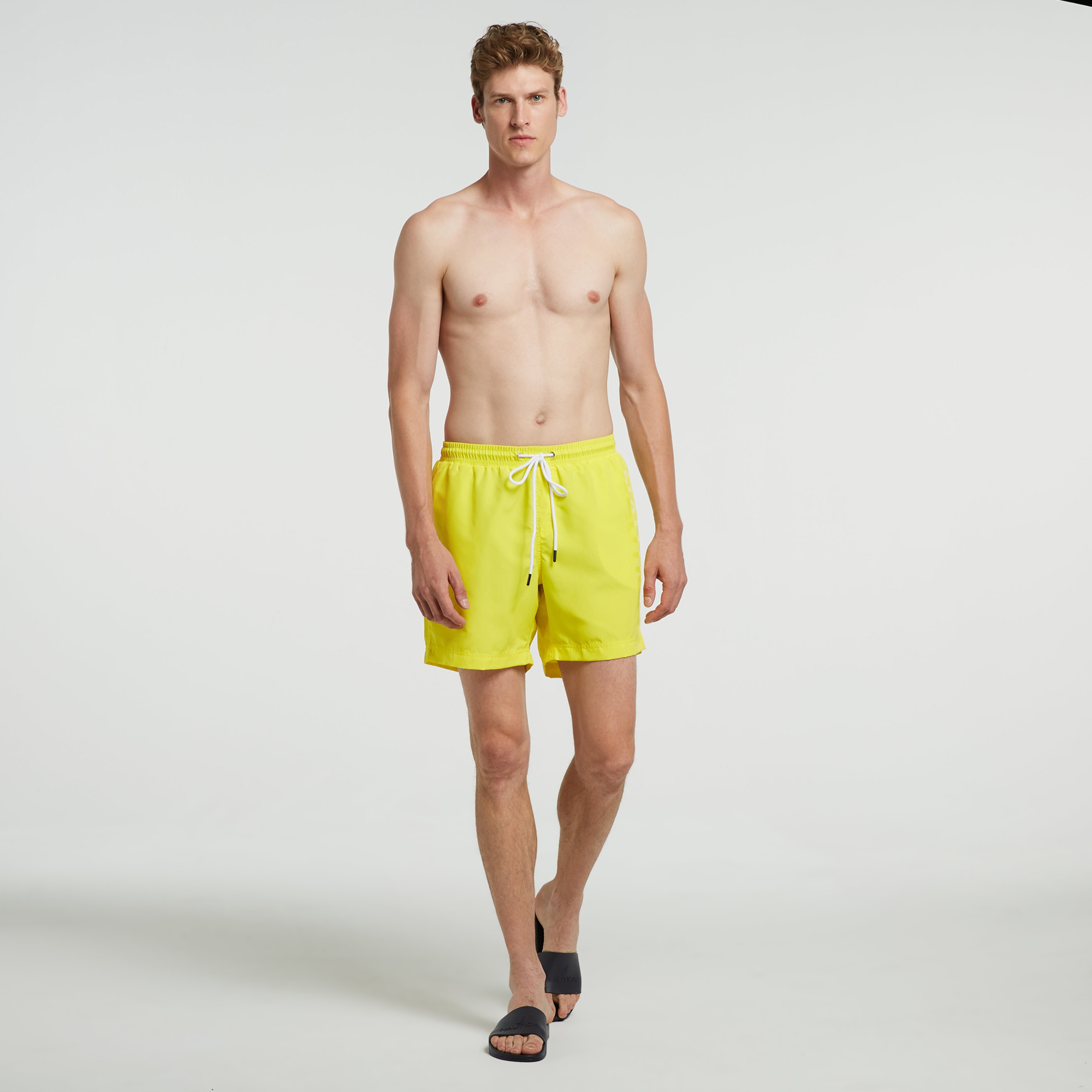 Nautica Erkek Sarı Standart Fit Şort Mayo