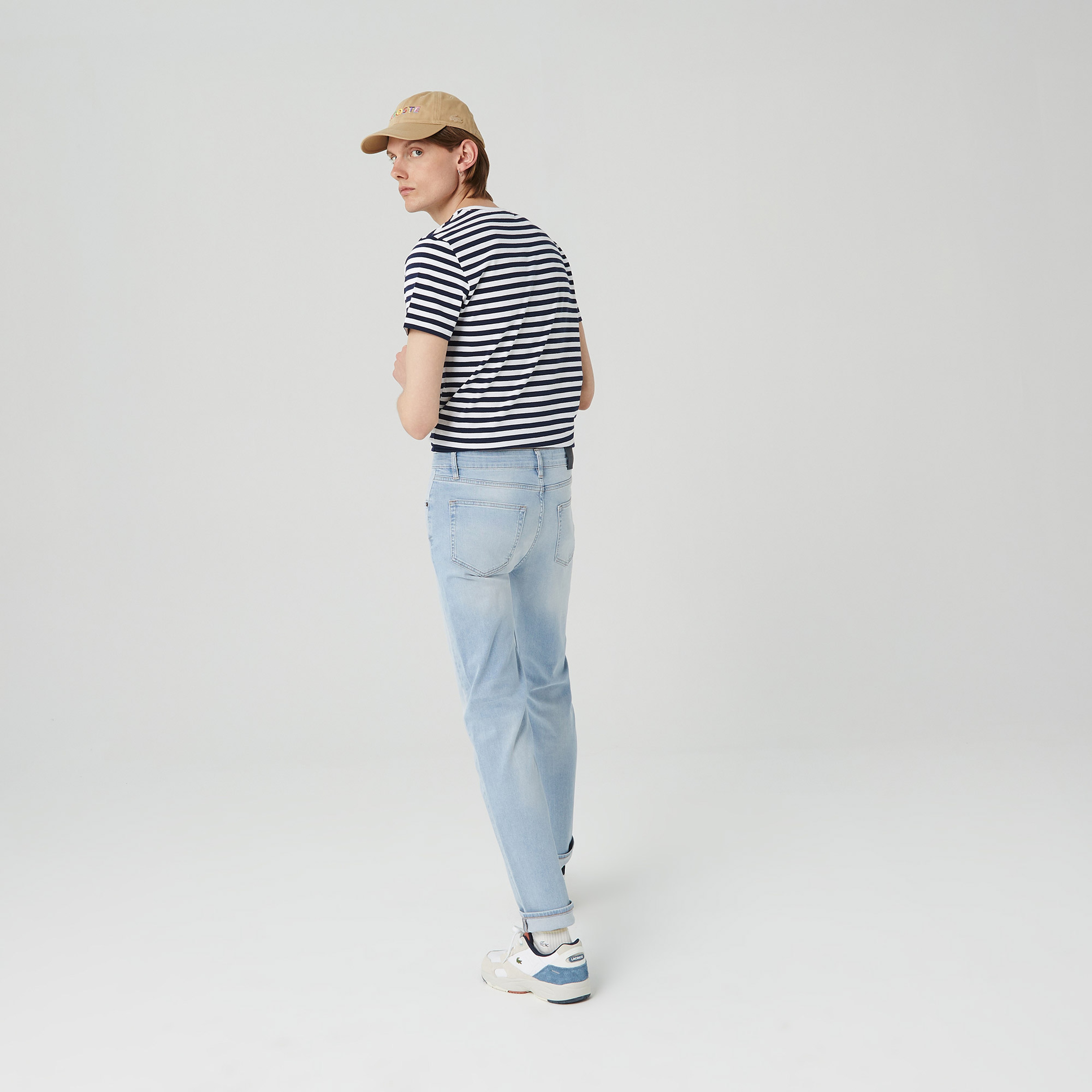 Lacoste Erkek Slim Fit Denim Mavi Pantolon