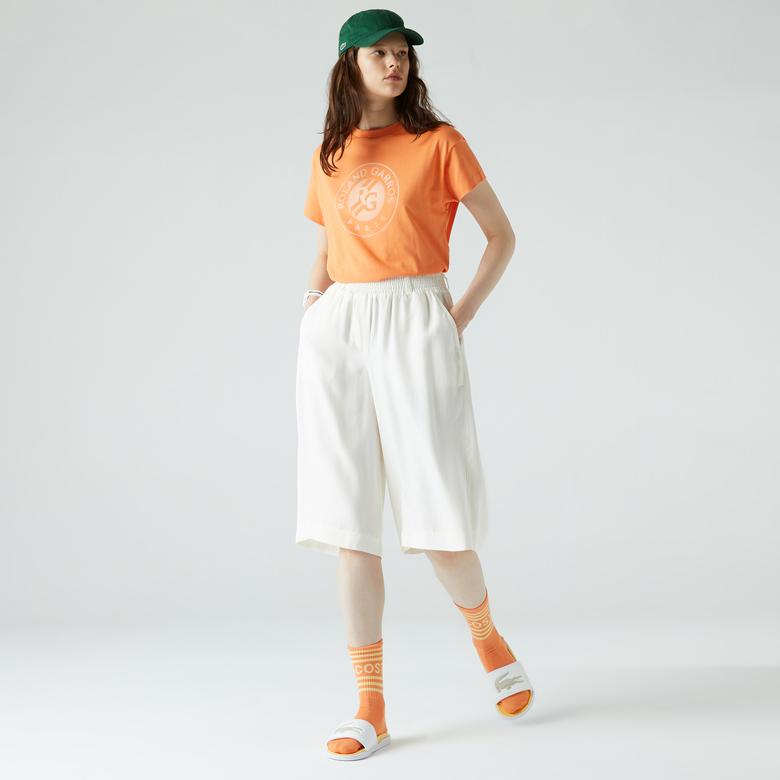 Kadın Relaxed Fit Beyaz Bermuda