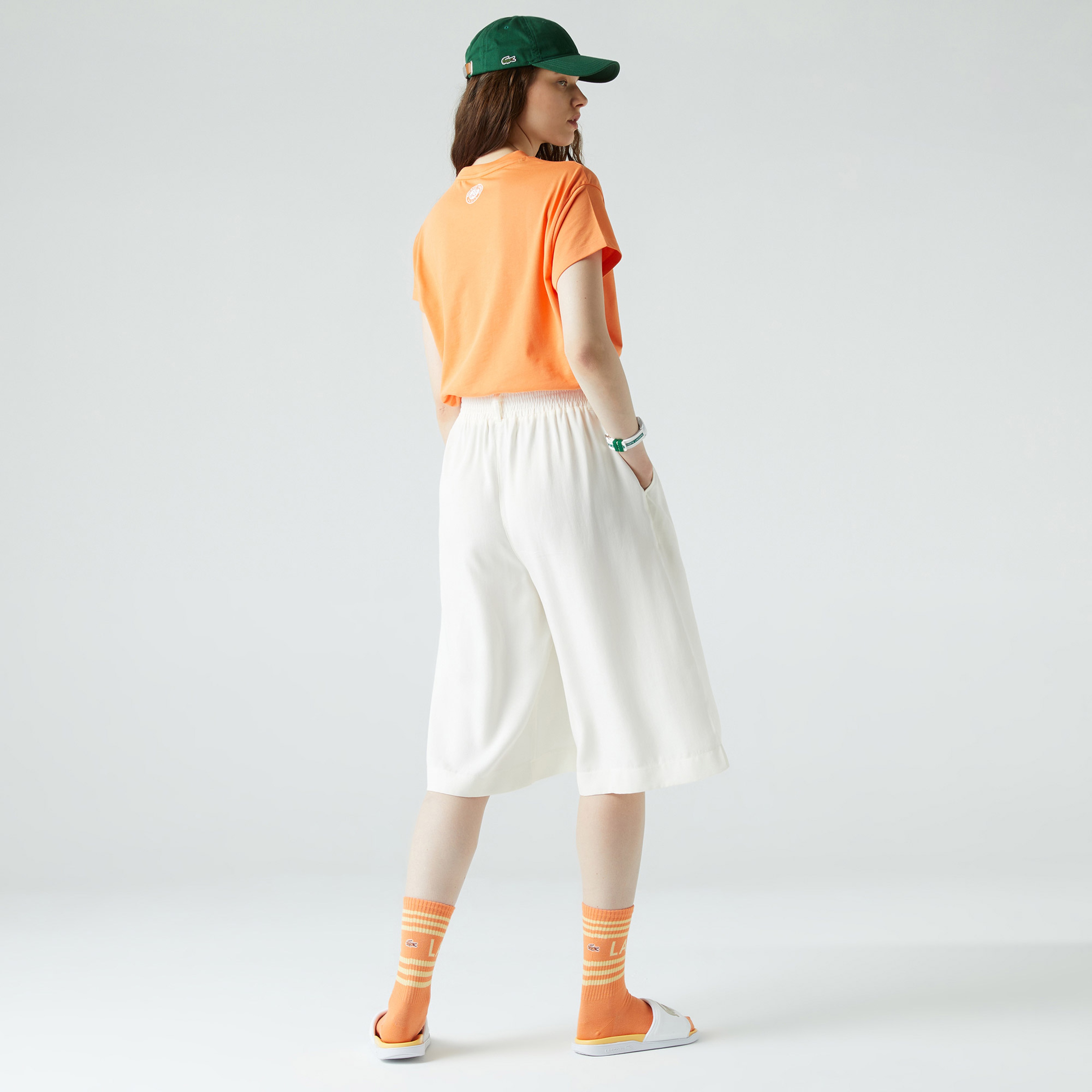 Kadın Relaxed Fit Beyaz Bermuda