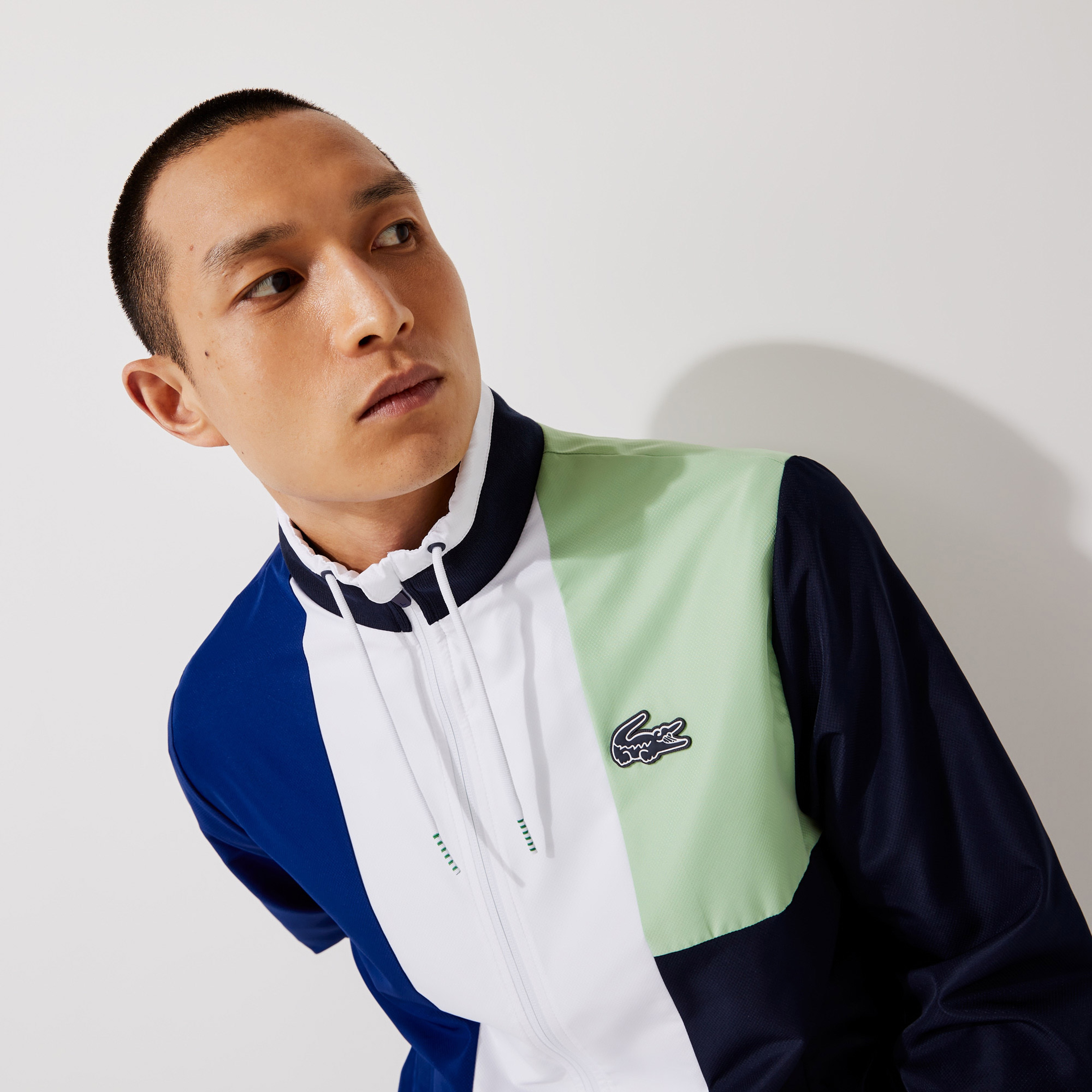 Lacoste SPORT Erkek Regular Fit Dik Yaka Renk Bloklu Lacivert Eşofman Takımı