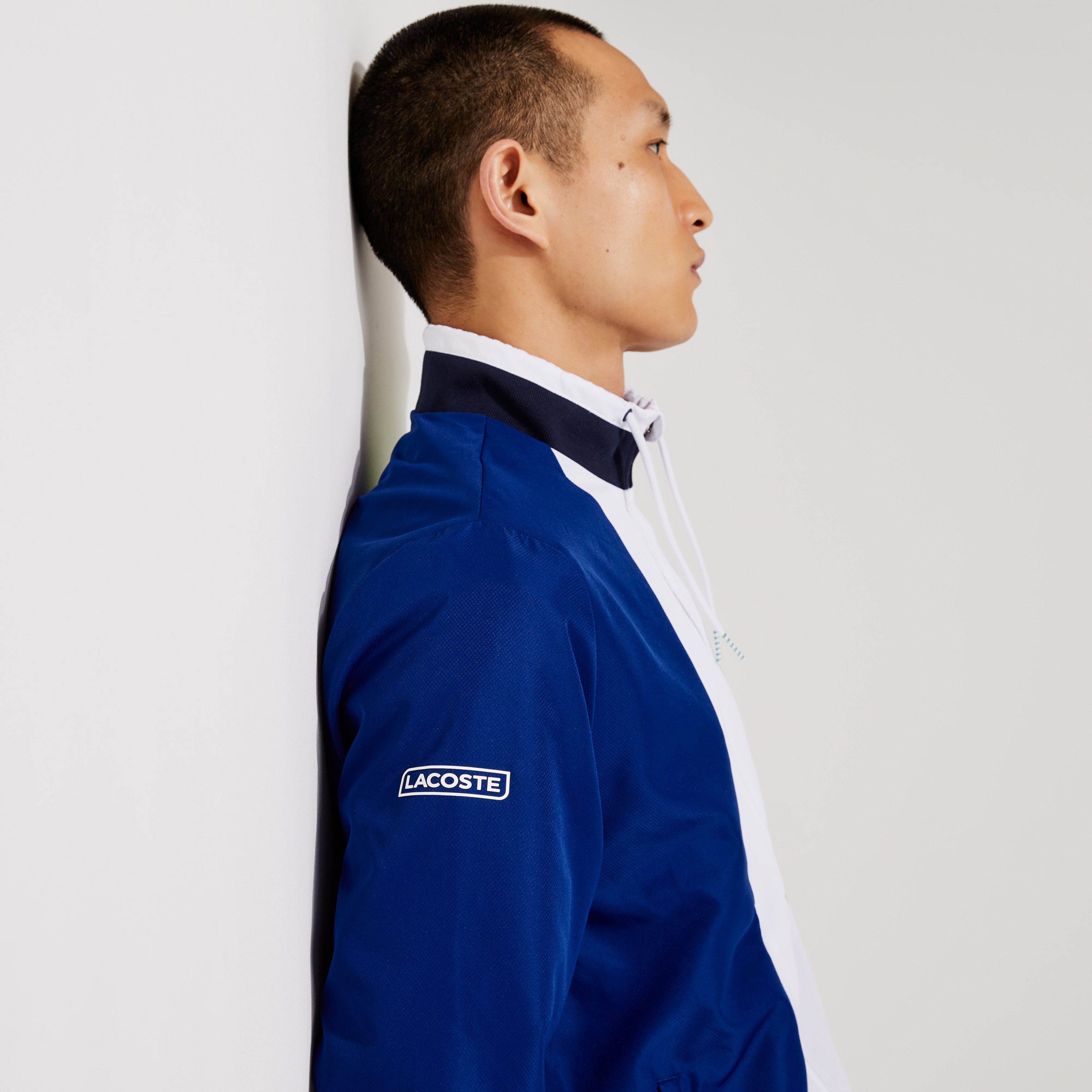 Lacoste SPORT Erkek Regular Fit Dik Yaka Renk Bloklu Lacivert Eşofman Takımı