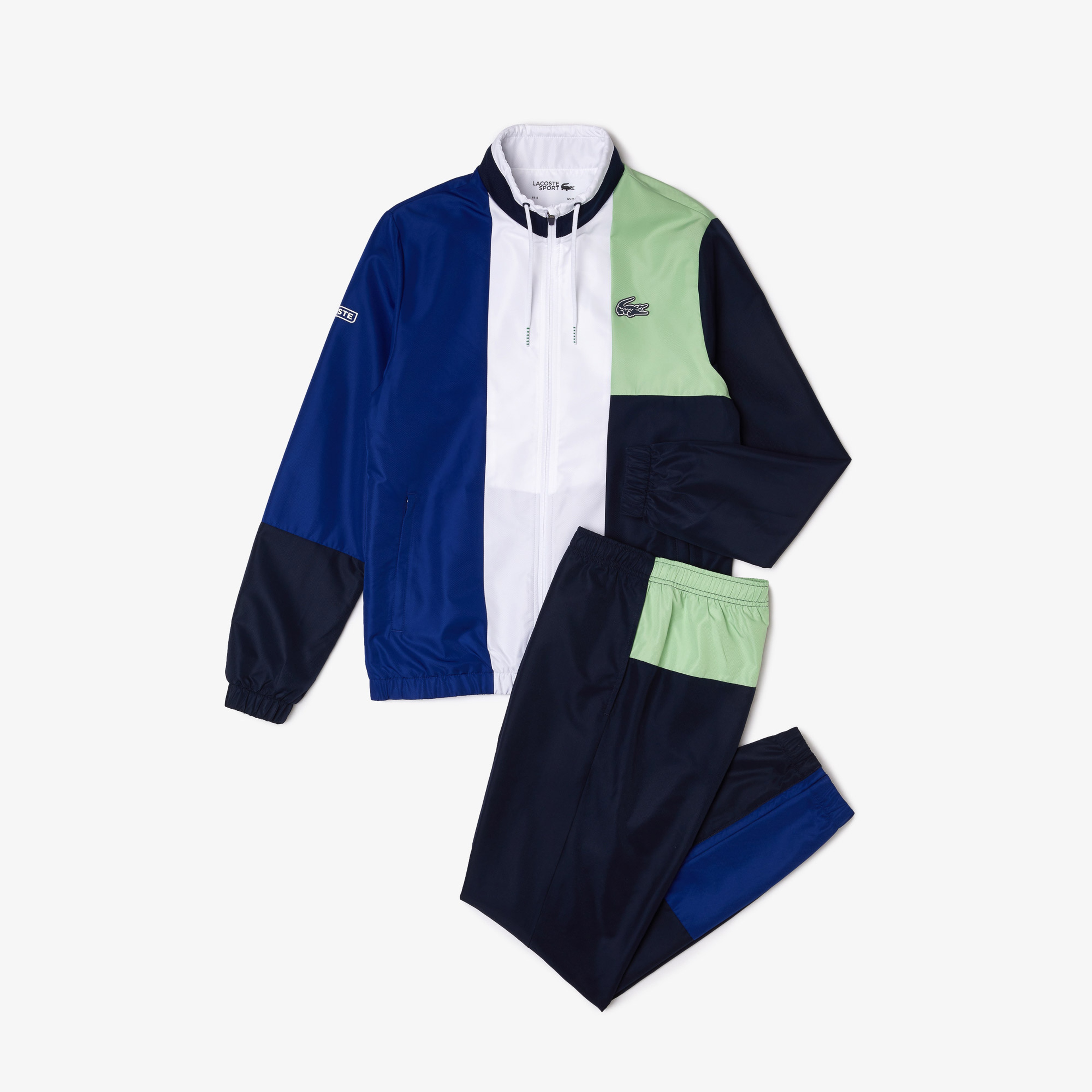 Lacoste SPORT Erkek Regular Fit Dik Yaka Renk Bloklu Lacivert Eşofman Takımı