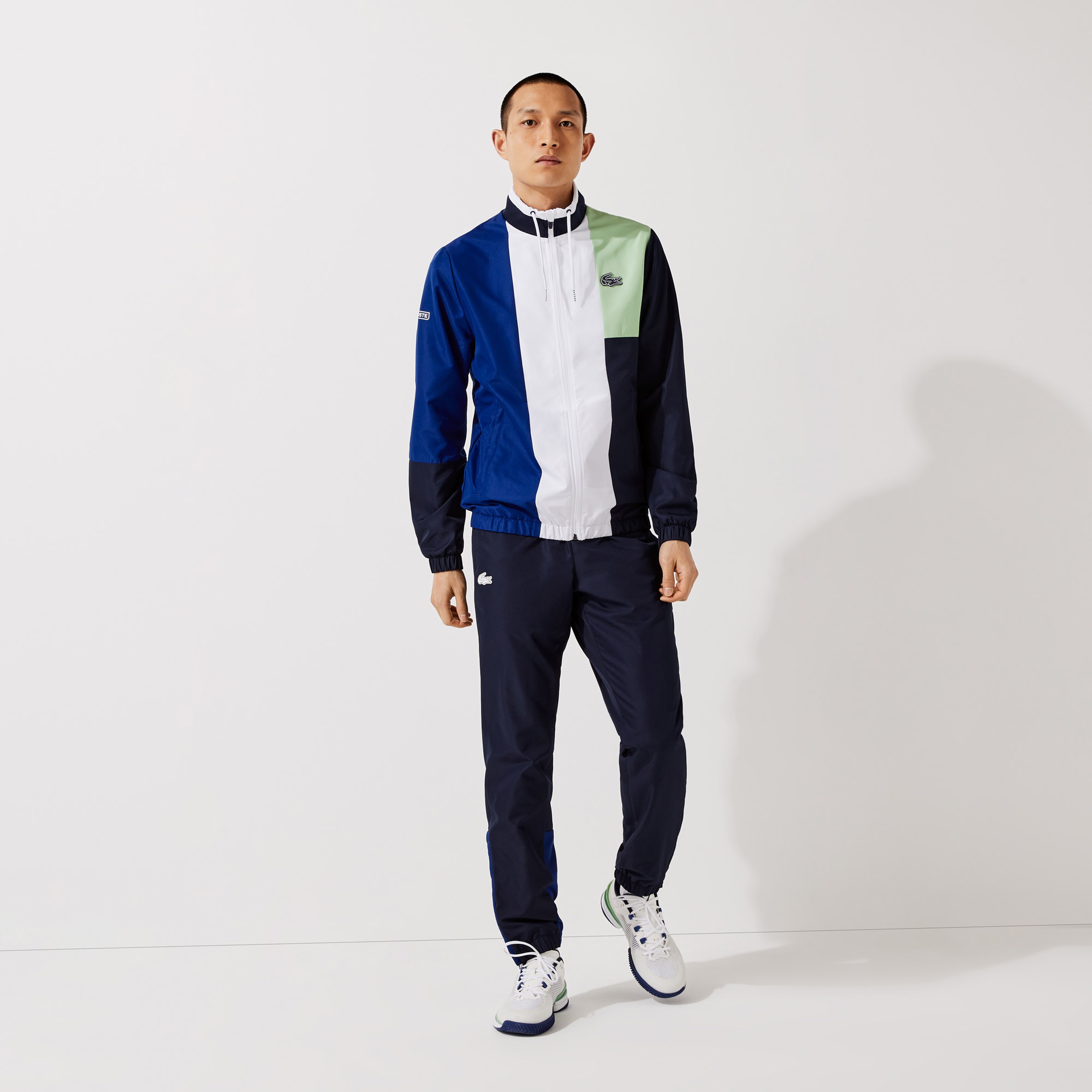 Lacoste SPORT Erkek Regular Fit Dik Yaka Renk Bloklu Lacivert Eşofman Takımı