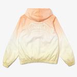 Lacoste L!VE Unisex Kapüşonlu Baskılı Turuncu Ceket