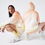 Lacoste L!VE Unisex Kapüşonlu Baskılı Turuncu Ceket