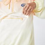 Lacoste L!VE Unisex Kapüşonlu Baskılı Turuncu Ceket