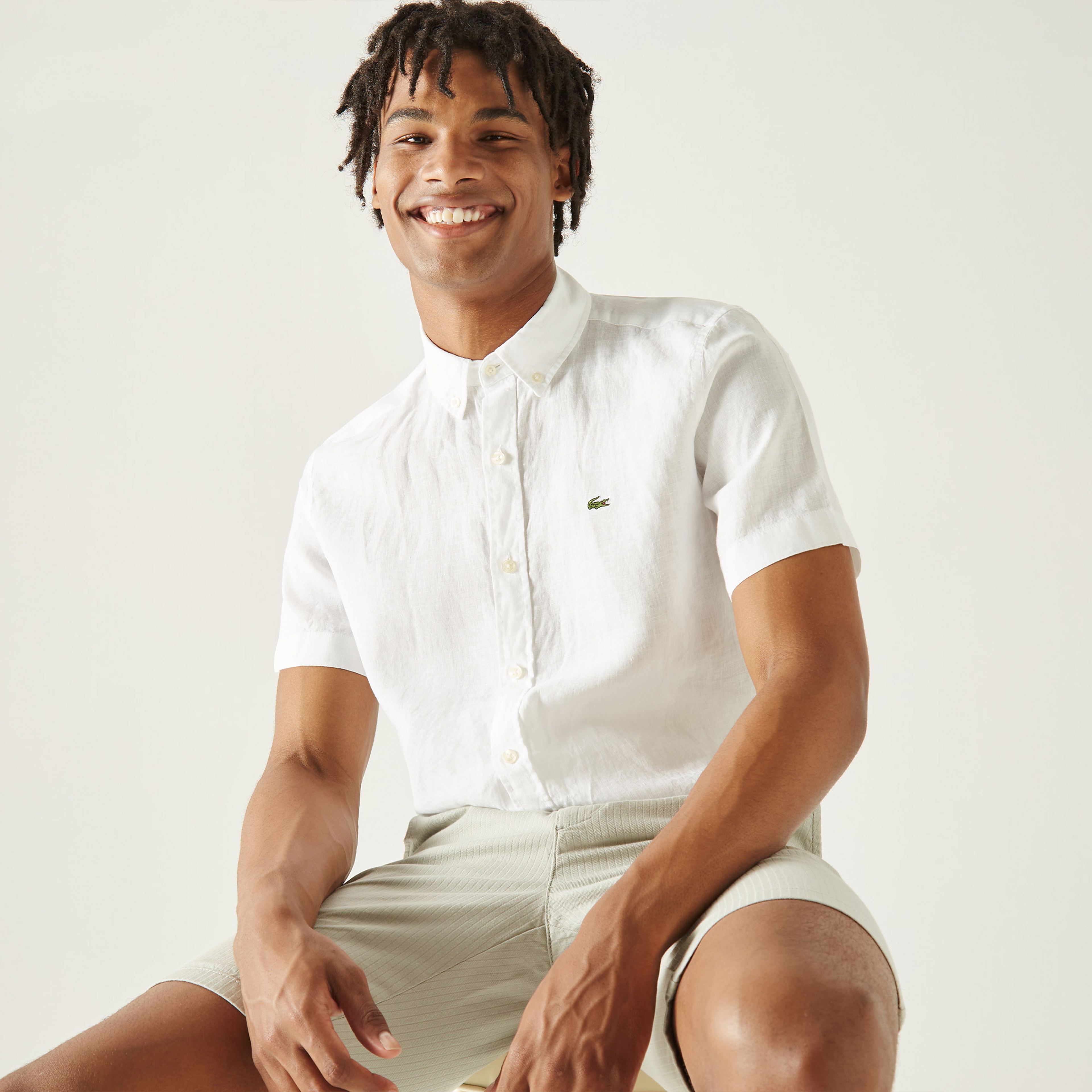 Lacoste Erkek Regular Fit Beyaz Gömlek