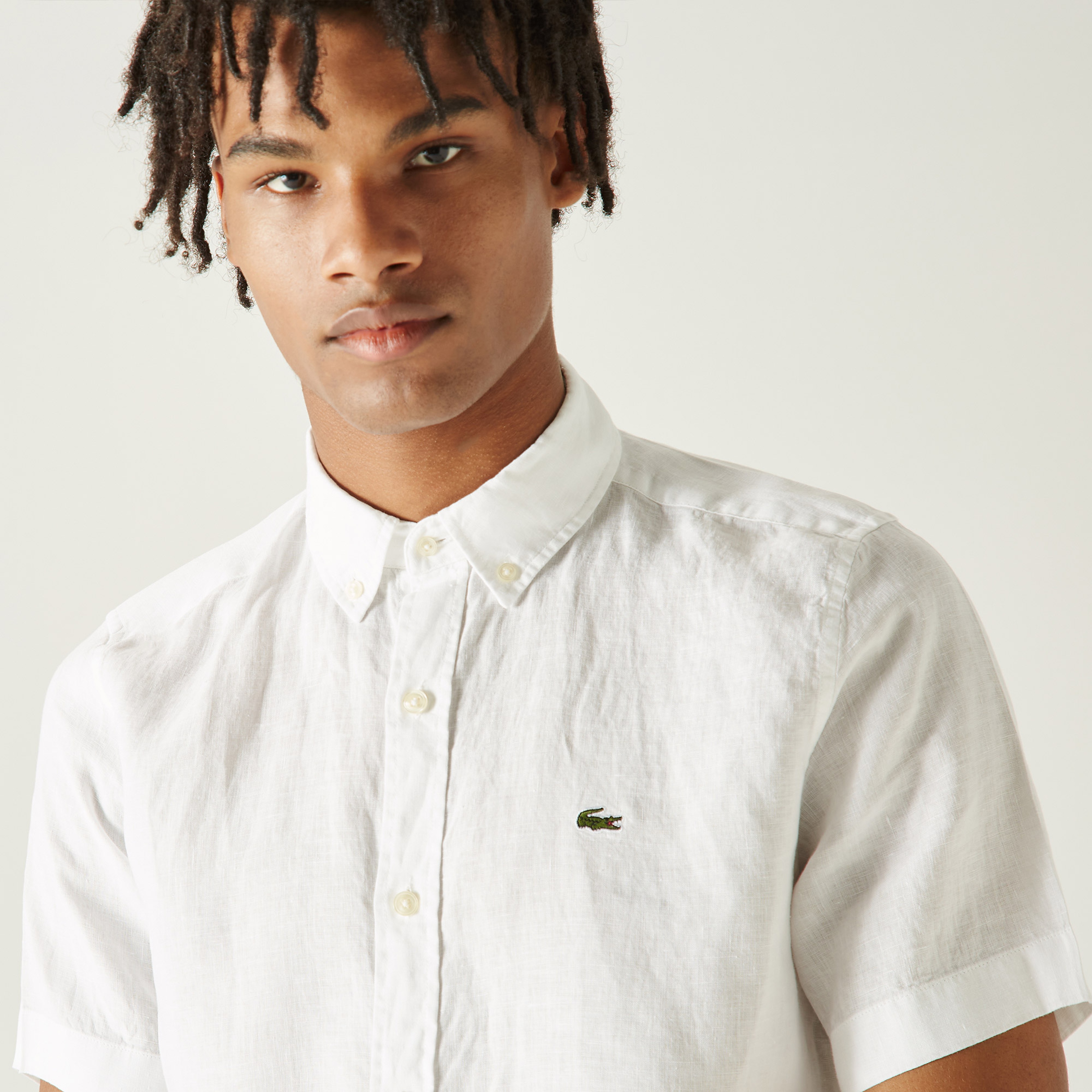 Lacoste Erkek Regular Fit Beyaz Gömlek