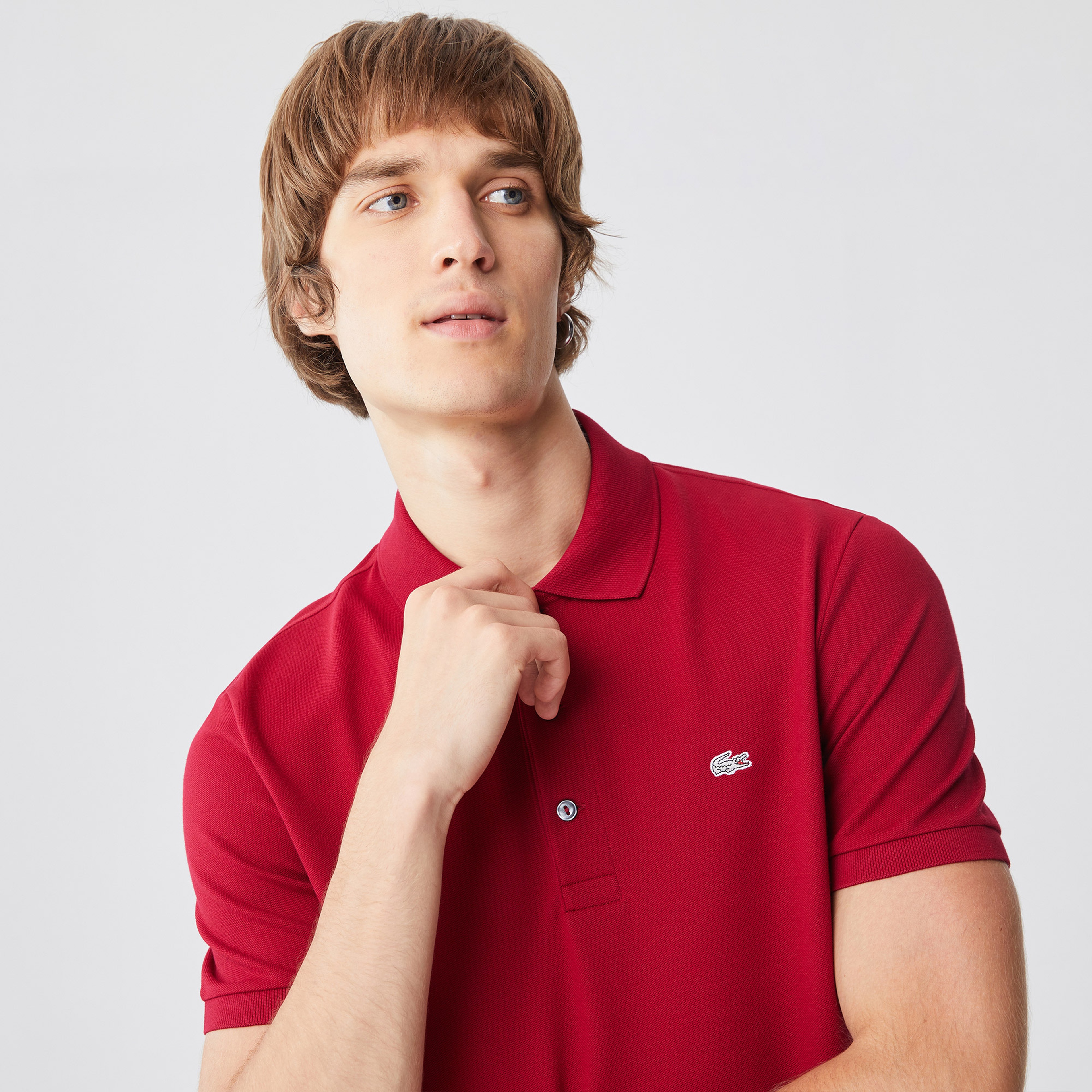 Lacoste Erkek Slim Fit Bordo Polo