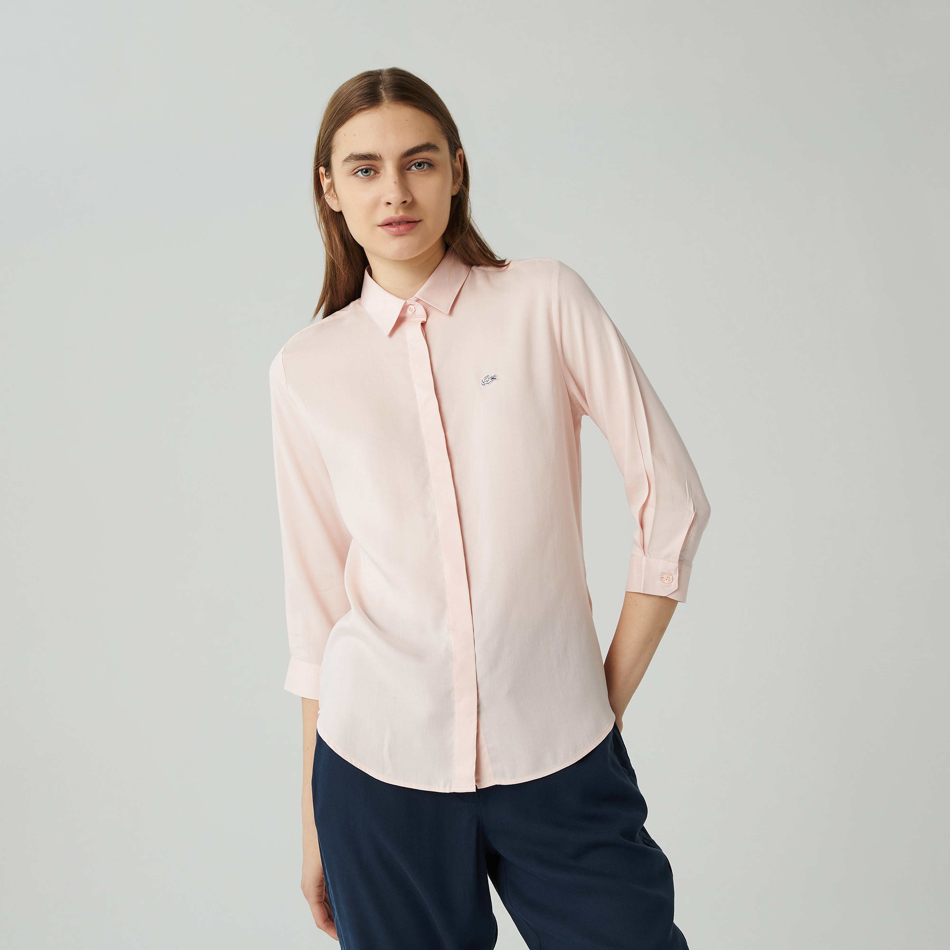 Lacoste Kadın Pembe Gömlek