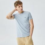 Erkek Slim Fit Bisiklet Yaka Gri T-Shirt
