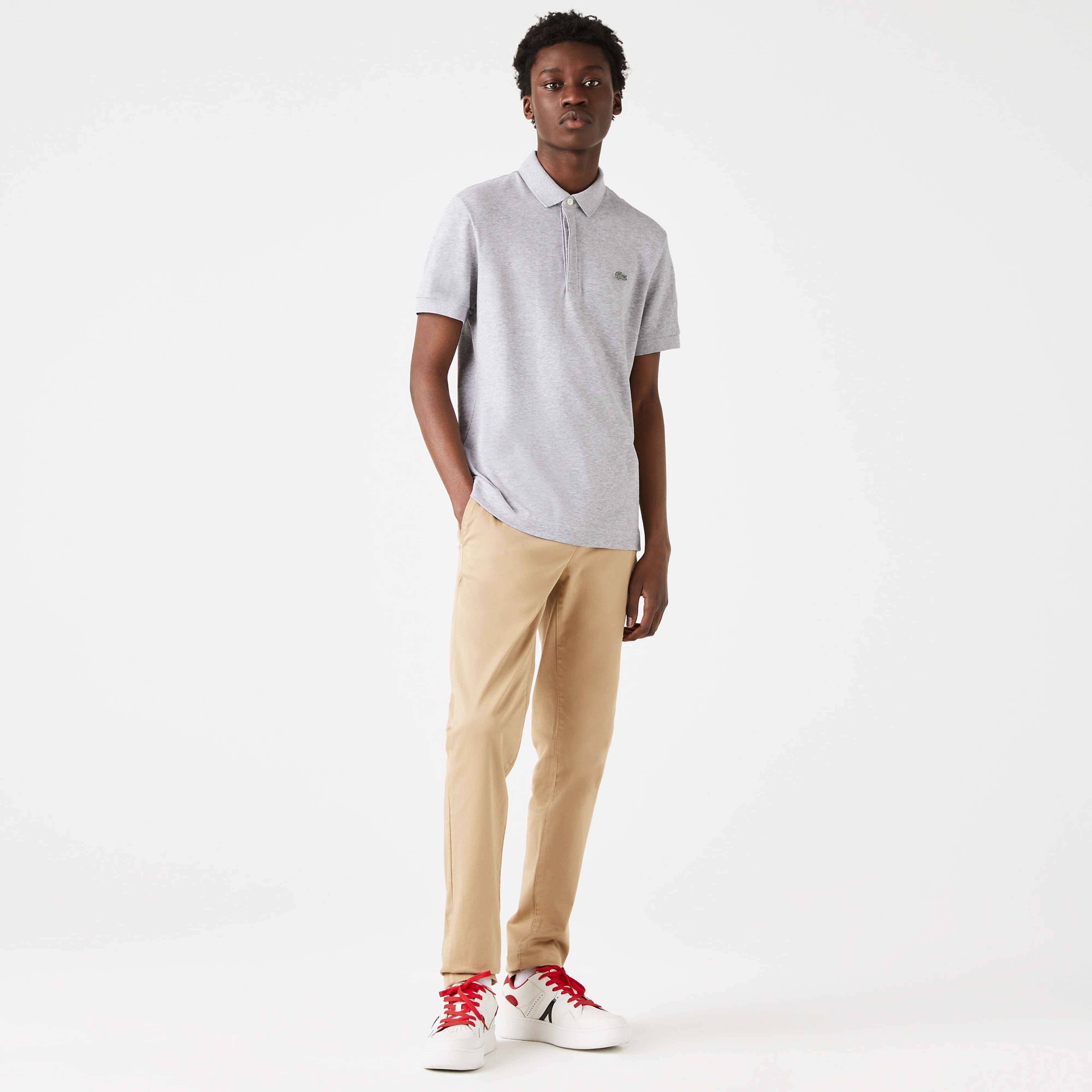 Lacoste Erkek Regular Fit Gri Polo